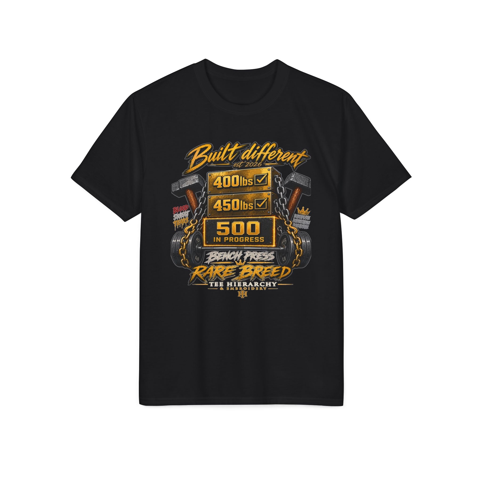 T-Shirt — Built Different 500HP Muscle Car Engine Graphic Tee