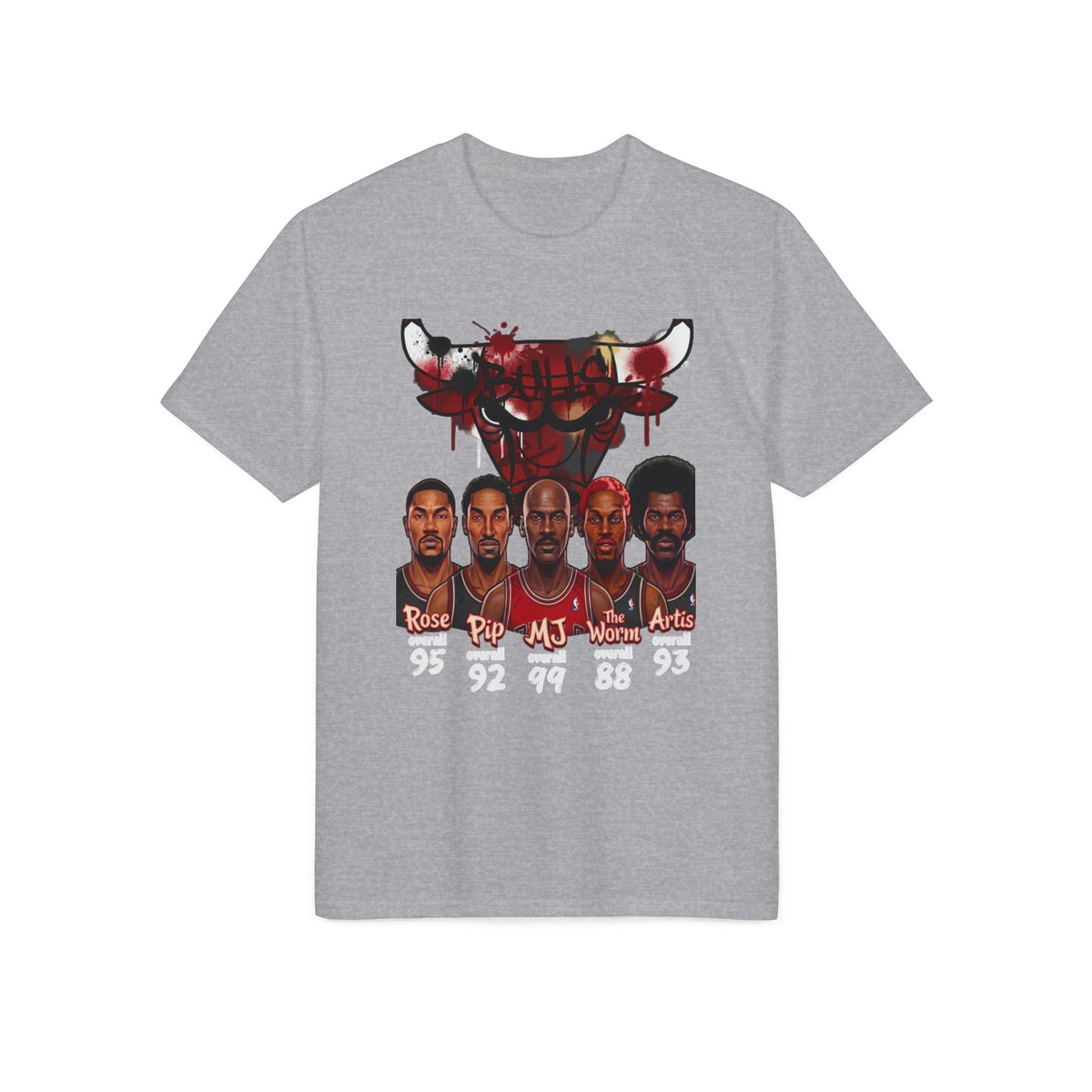Chicago Bulls Legends T-Shirt — MJ, Pippen, Rodman, Artis & Wallace Graphic Tee