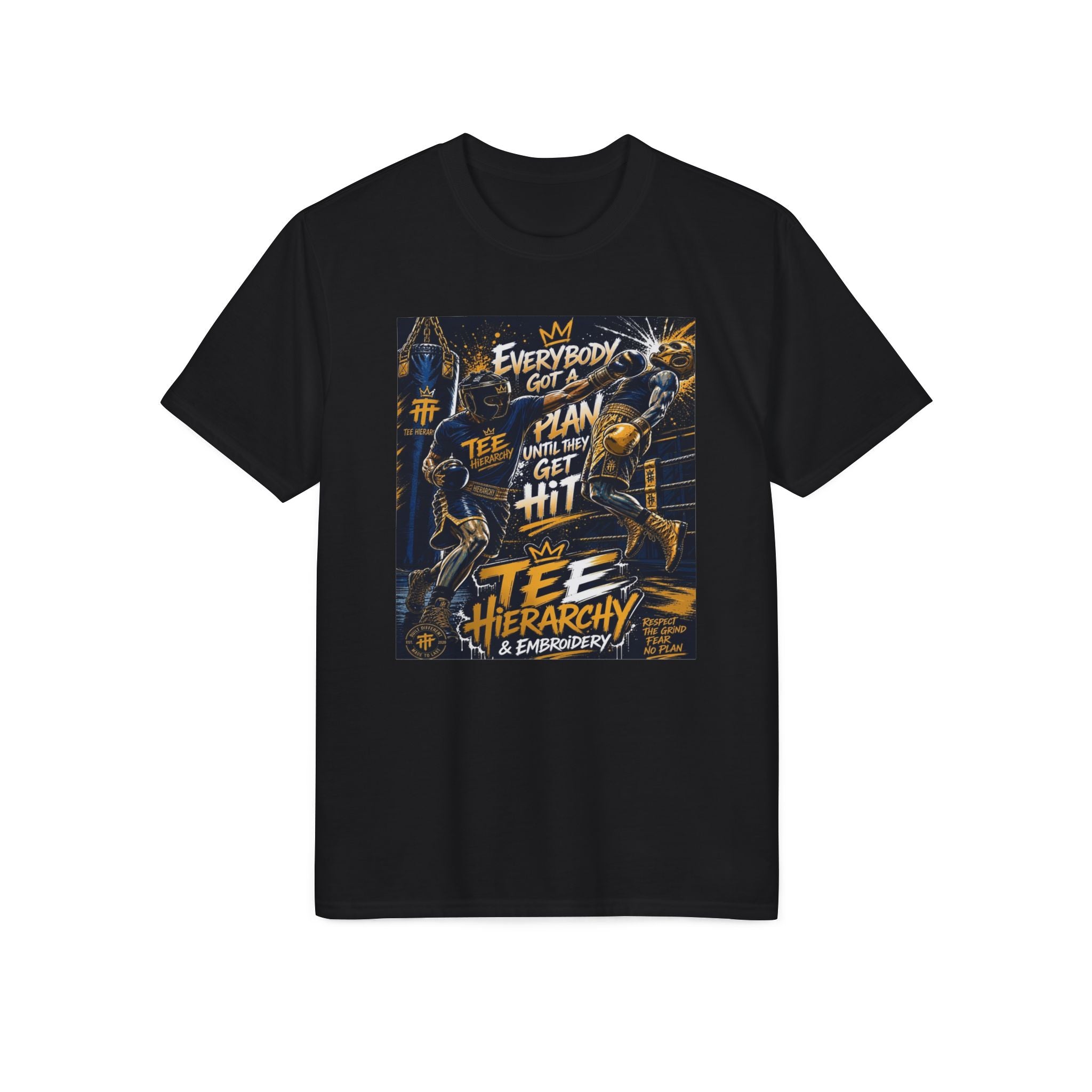 T-Shirt — Tee Hierarchy Graphic Performance Tee ("Everybody Got A Man Until I Get Hit")