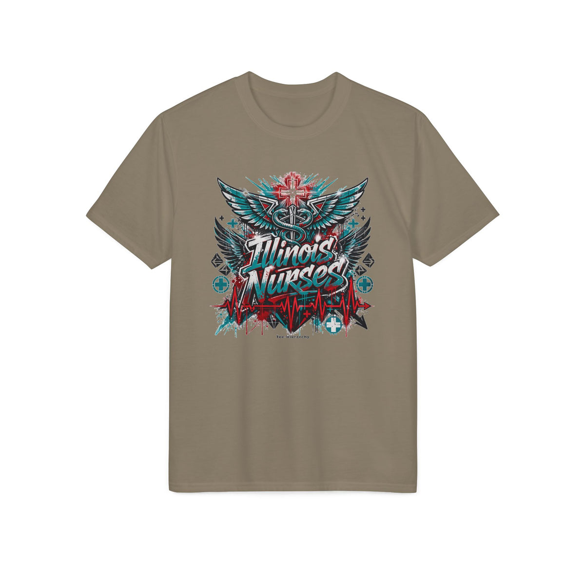 Illinois Nurses Graphic T-Shirt — Caduceus Wings Medical Pride Tee