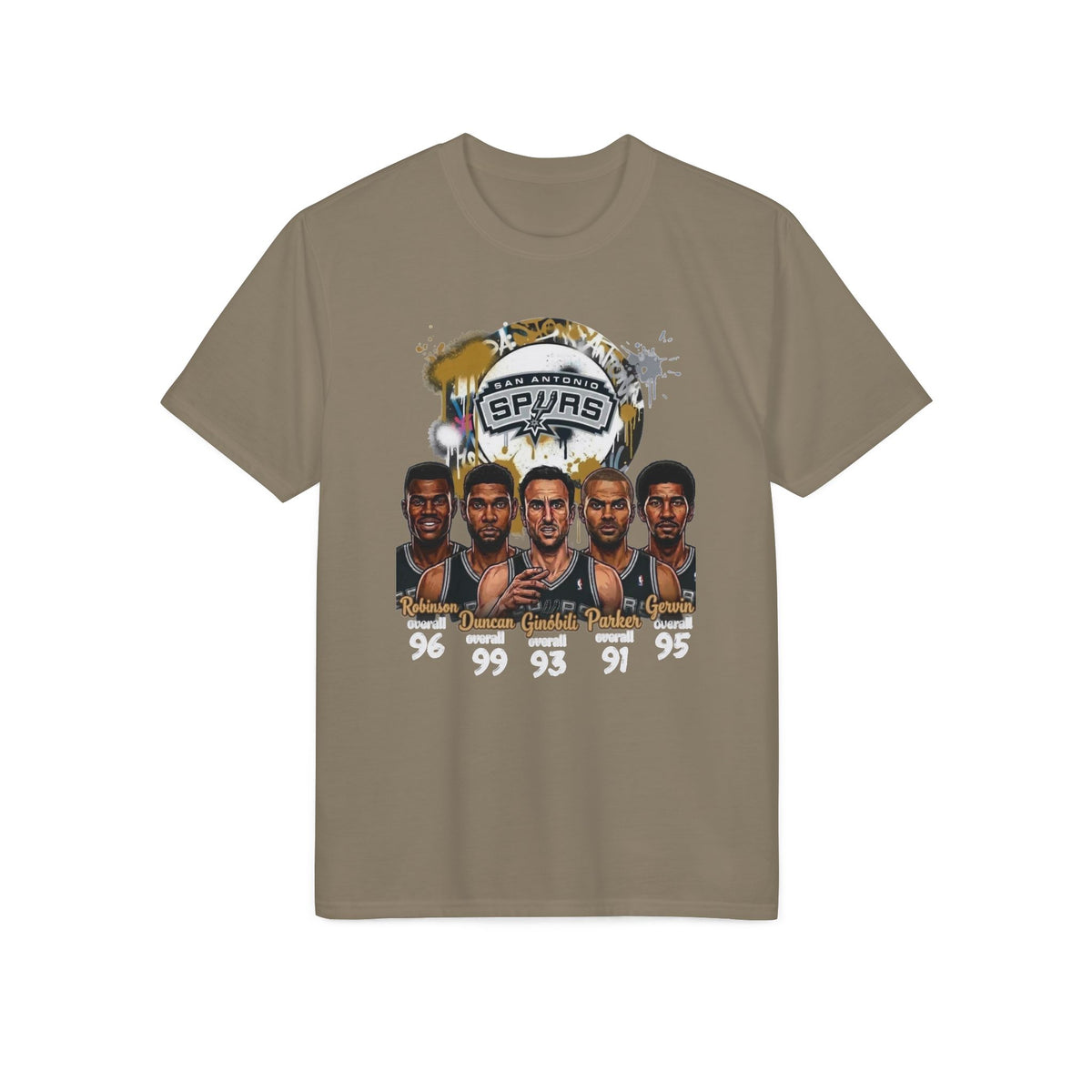 San Antonio Spurs Legends Portrait T-Shirt – Team Players Graphic Tee