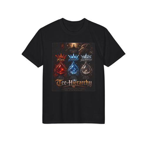 Arcane Elements Tee — Fire Water Earth Crown 'Tee-Hierarchy' Fantasy Graphic T-Shirt