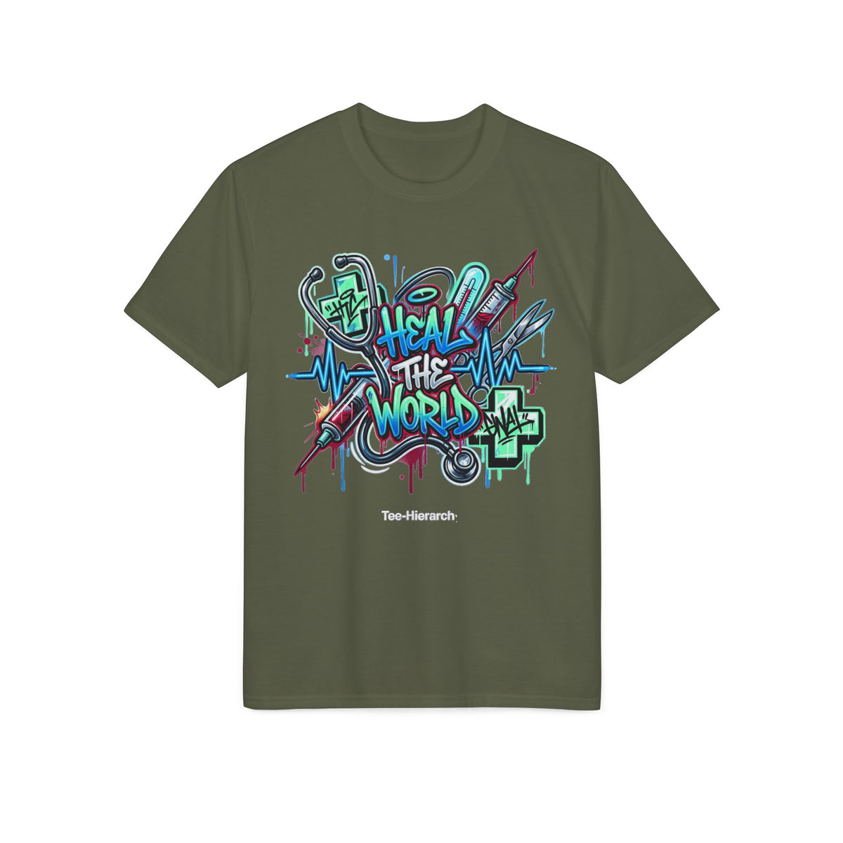 Heal The World Graffiti Performance T-Shirt