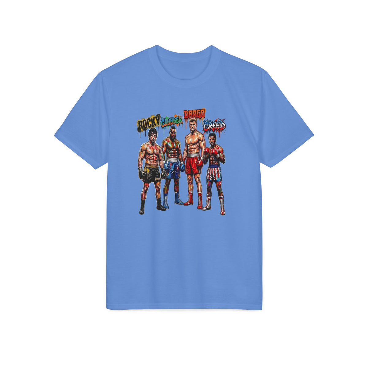 Boxing Legends Graphic T-Shirt — Rocky, Apollo & Clubber Visual Tee