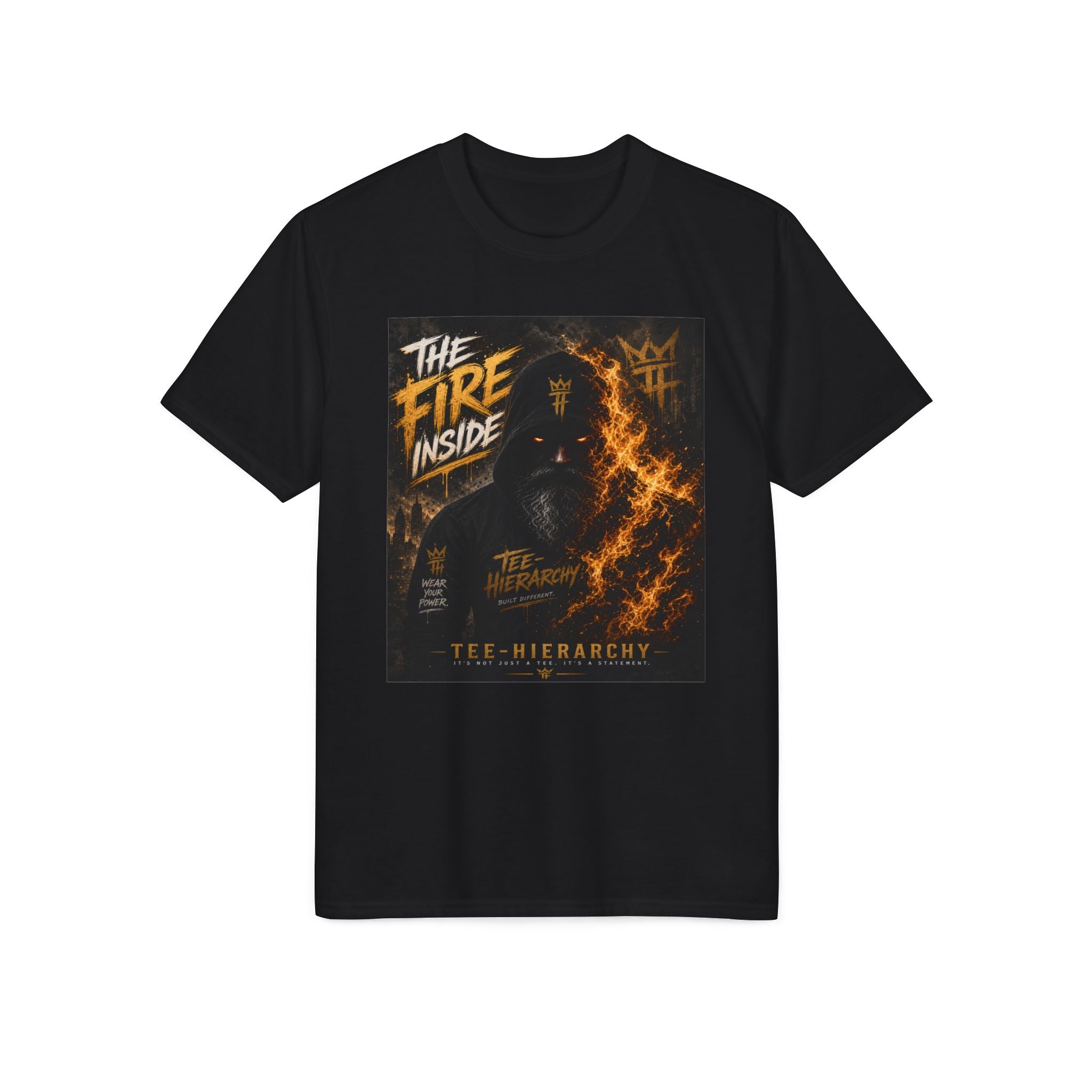 Performance T-Shirt — "The Fire Inside" Graphic Tee (Fiery Skull Music Poster Design)