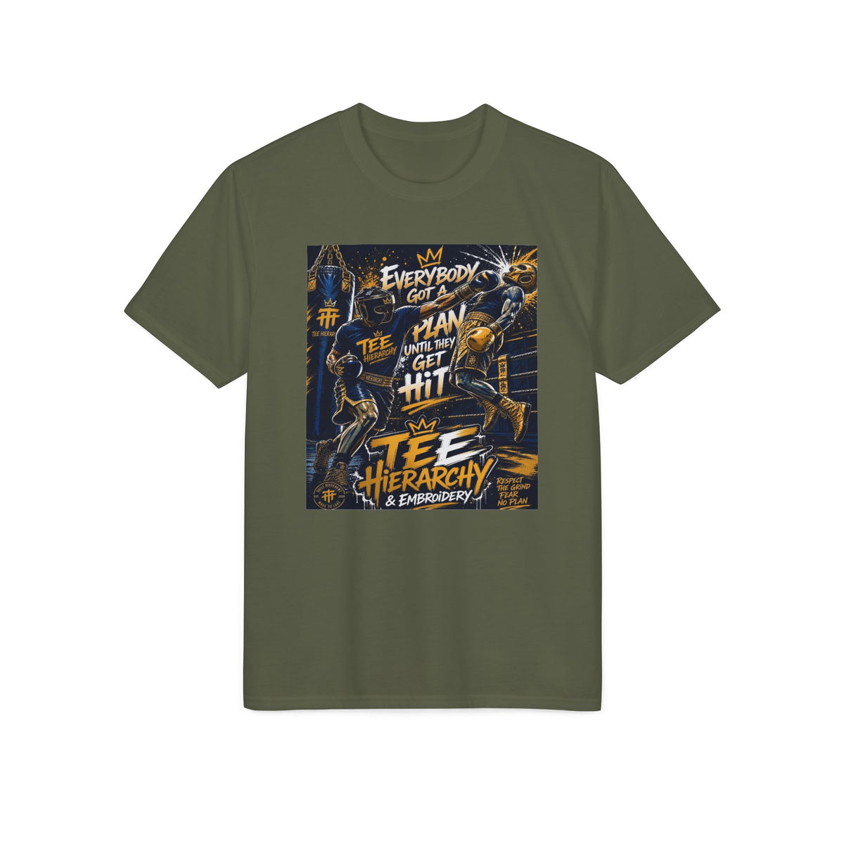 T-Shirt — Tee Hierarchy Graphic Performance Tee ("Everybody Got A Man Until I Get Hit")