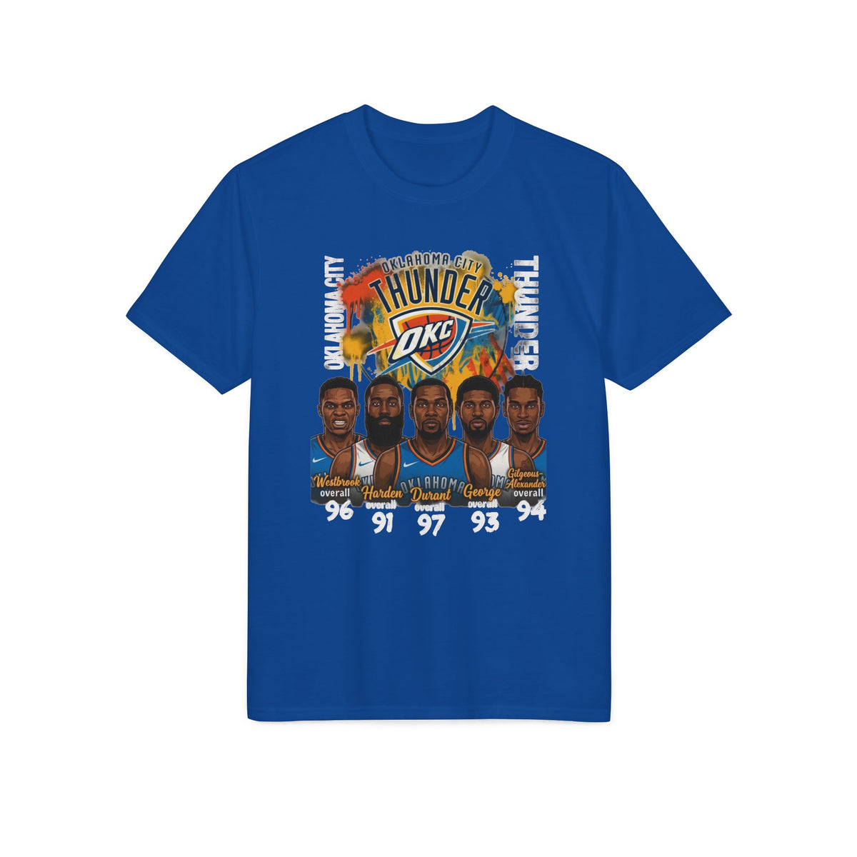 Thunder OKC Basketball Team Portrait T‑Shirt — NBA Fan Jersey Tribute