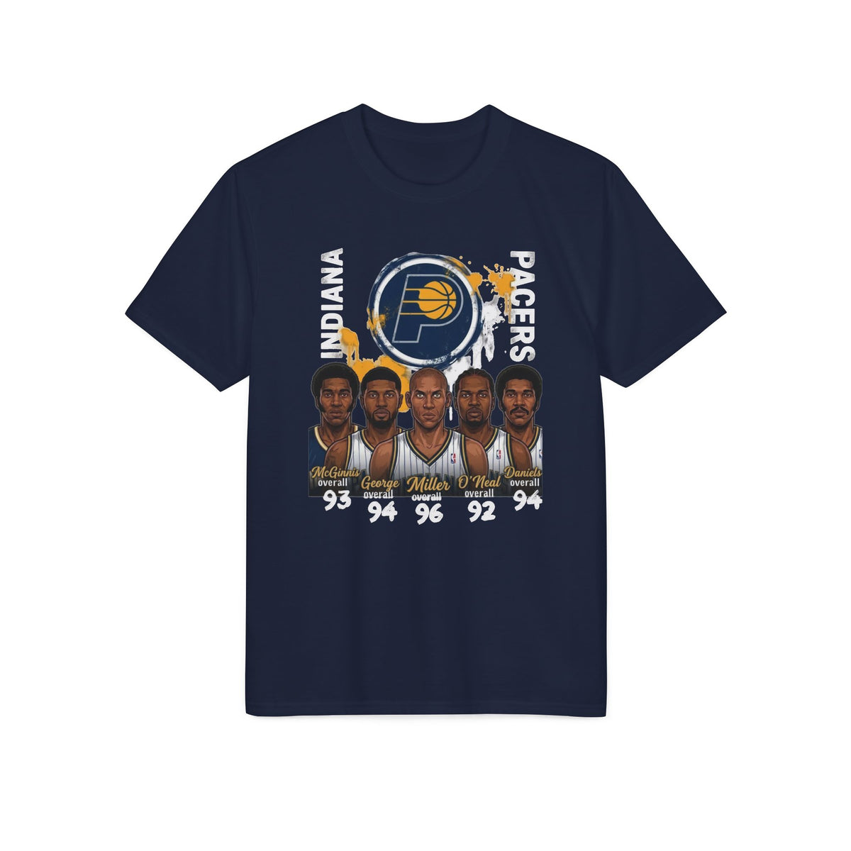 Indiana Pacers Retro Players Graphic T-Shirt — NBA Basketball Team Fan Tee