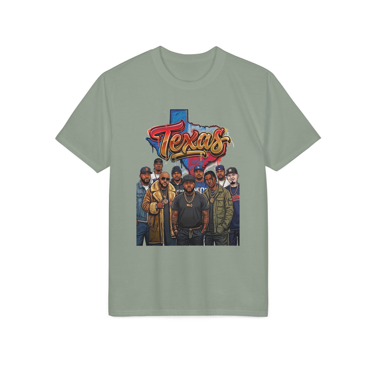 Texas Crew Illustration T-Shirt — Lone Star City Portrait Tee