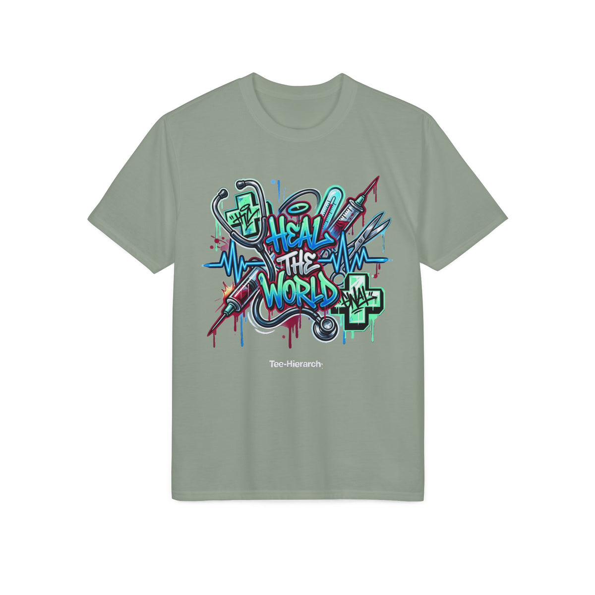 Heal The World Graffiti Performance T-Shirt