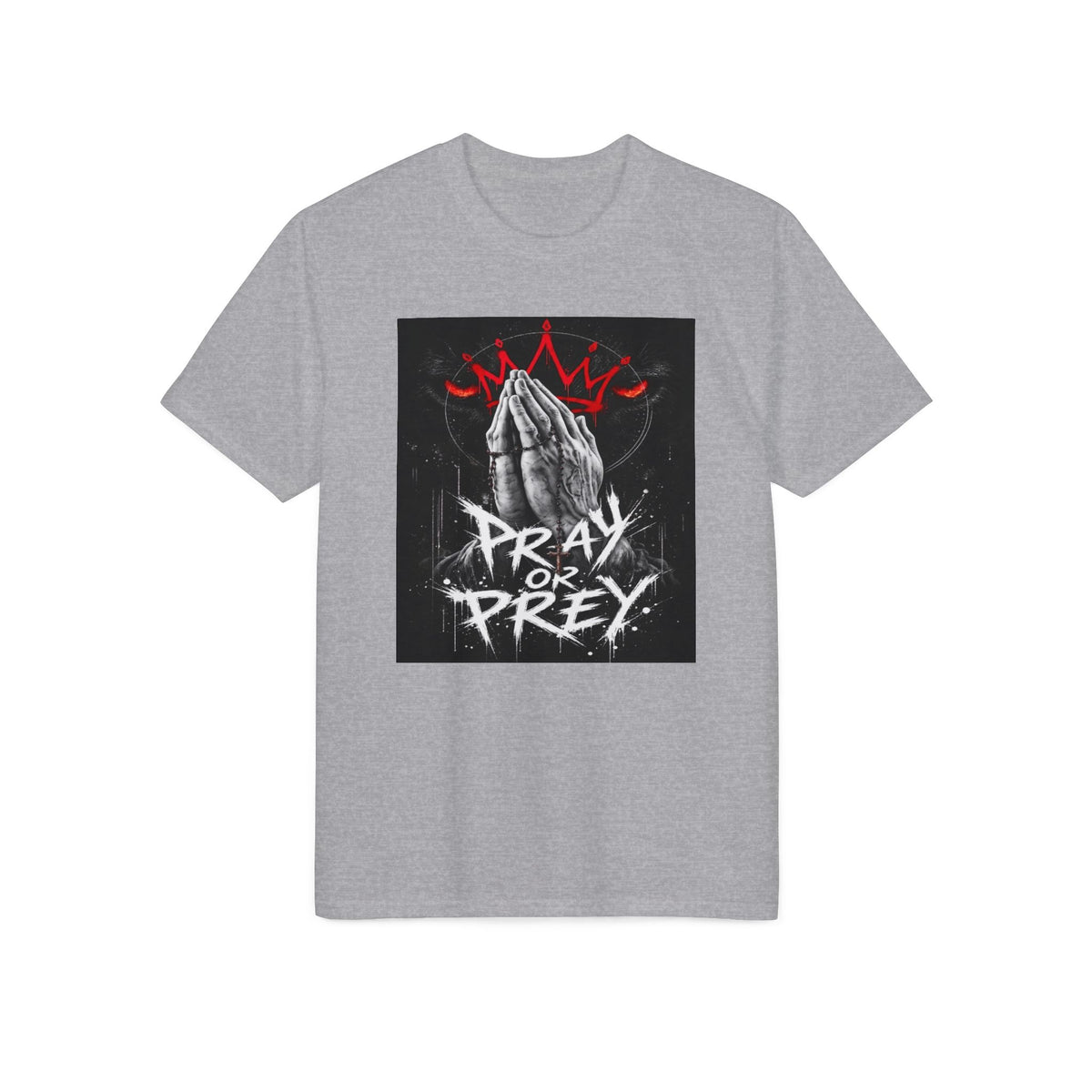 Pray or Prey Graphic T-Shirt — Praying Hands Streetwear Tee