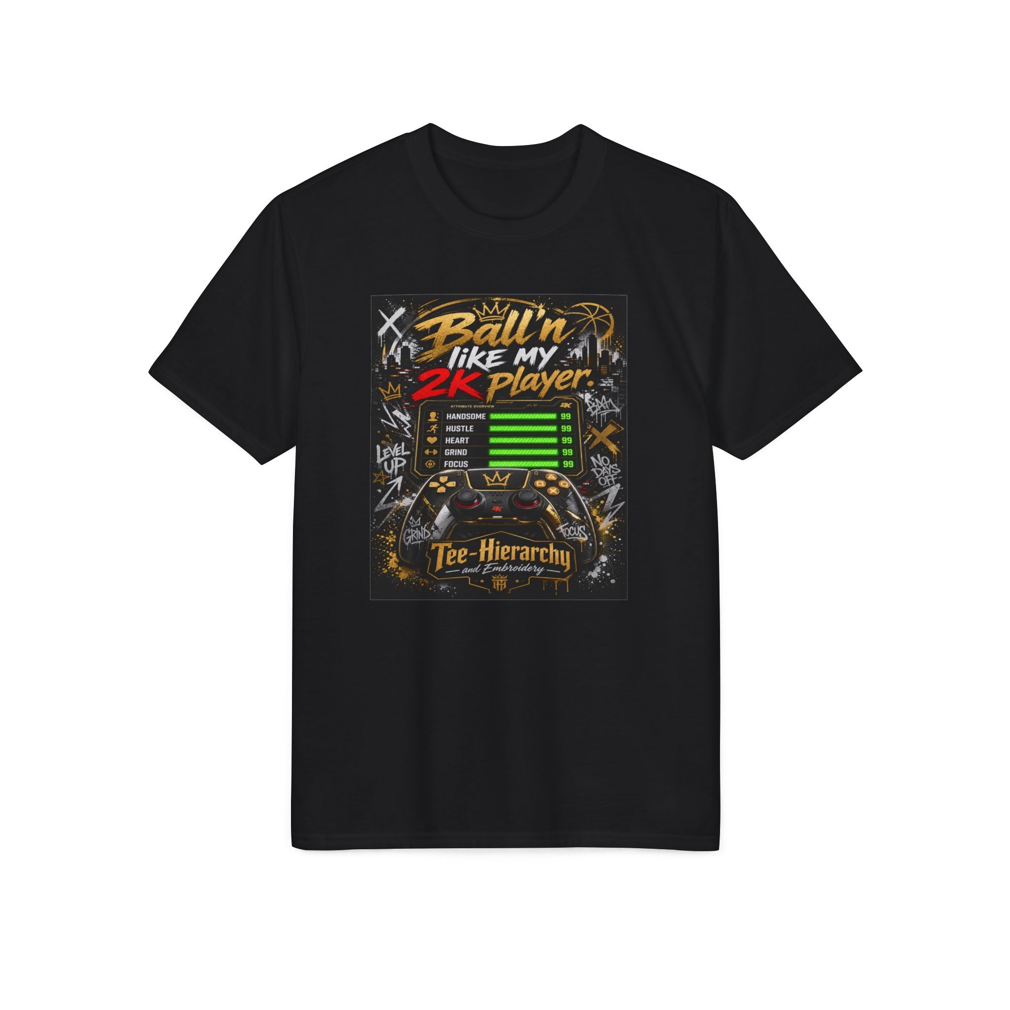 "Ballin' Like My 2K Player" Performance T-Shirt - Gamer Basketball Tee