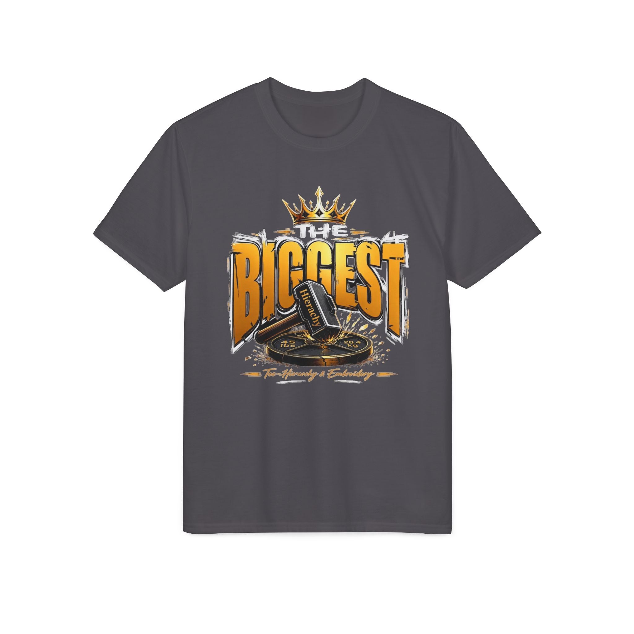 Biggest DJ Turntable Graphic T-Shirt — 'BIGGEST' Crowned Record Player Tee