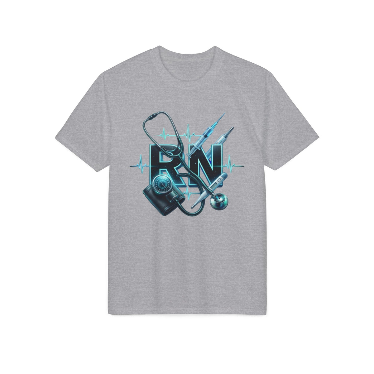 Medical Team T-Shirt — Stethoscope & Scrubs Heartbeat Design