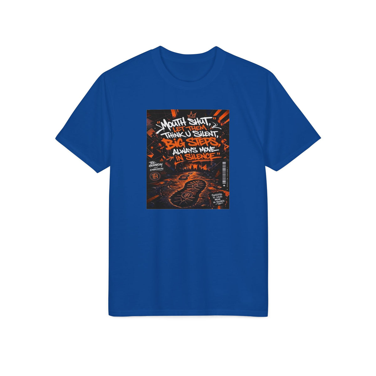 Motivational Trail Running T-Shirt — "Let Them Make Big Steps in Silence" Graphic Tee