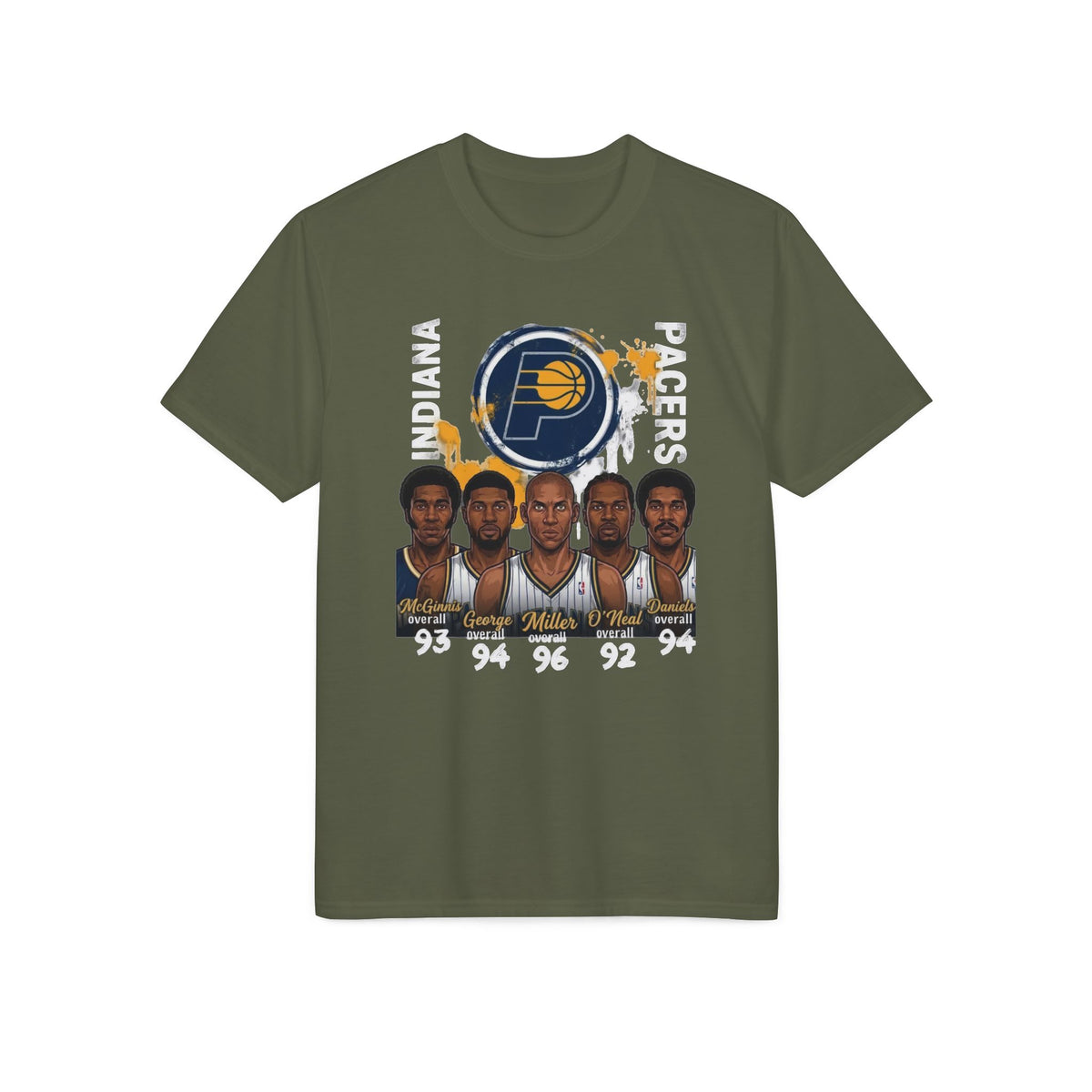 Indiana Pacers Retro Players Graphic T-Shirt — NBA Basketball Team Fan Tee