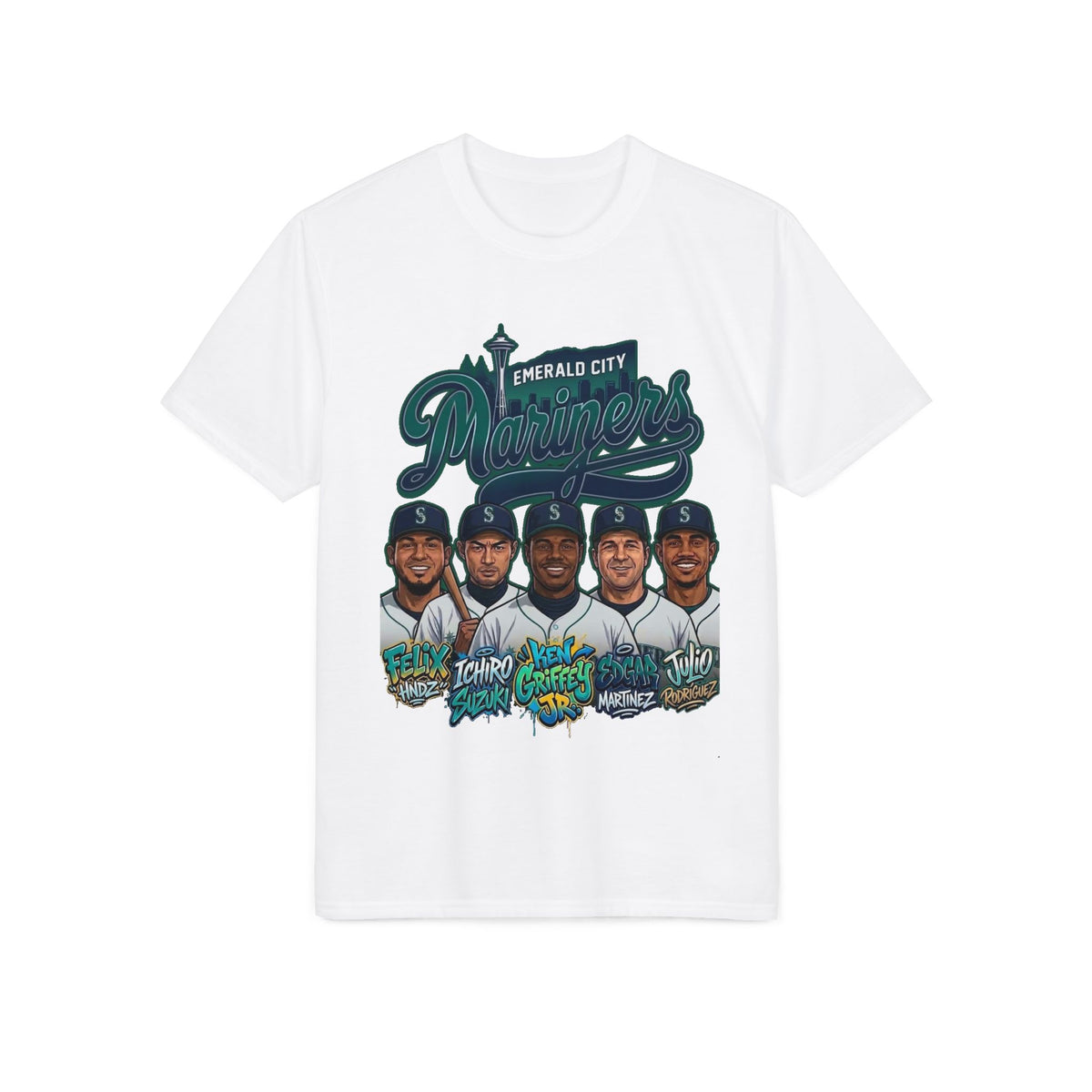 Caricature Team T-Shirt —baseball Fan Tee