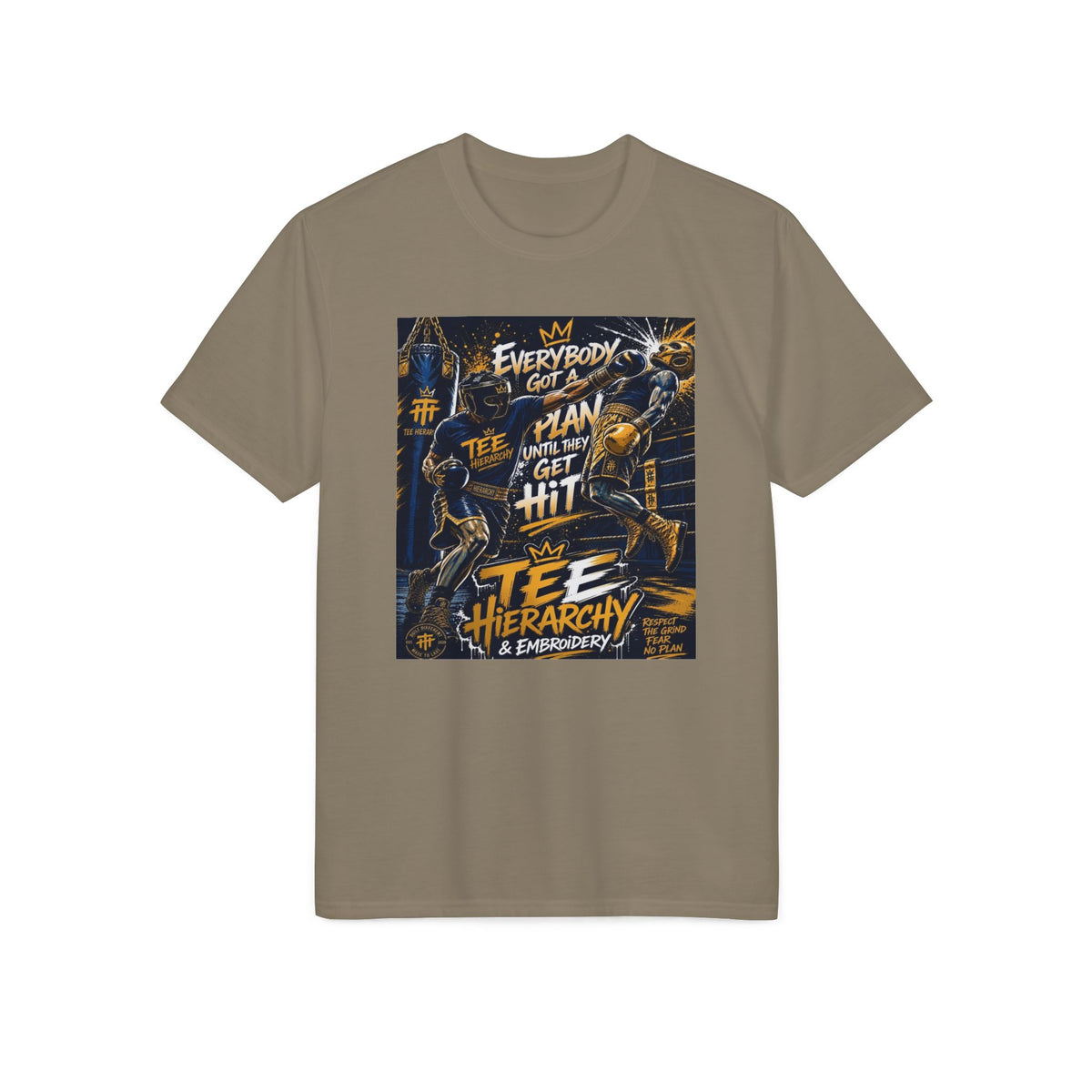 T-Shirt — Tee Hierarchy Graphic Performance Tee ("Everybody Got A Man Until I Get Hit")