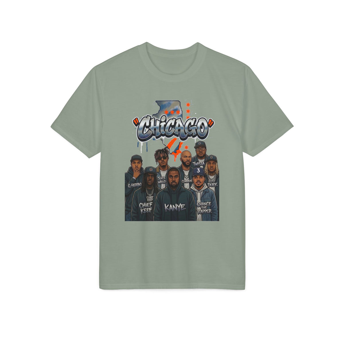 Chicago Crew Graphic T-Shirt — Retro Hip-Hop Portraits