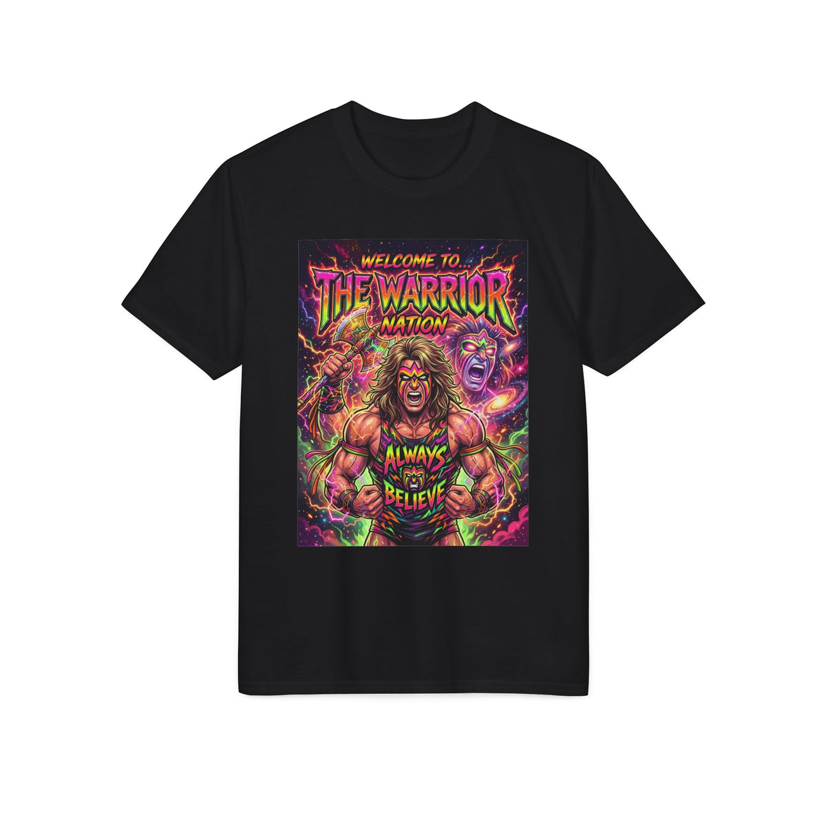 Warrior wrestling Graphic T‑Shirt — "Always Believe" Retro Muscle Tee