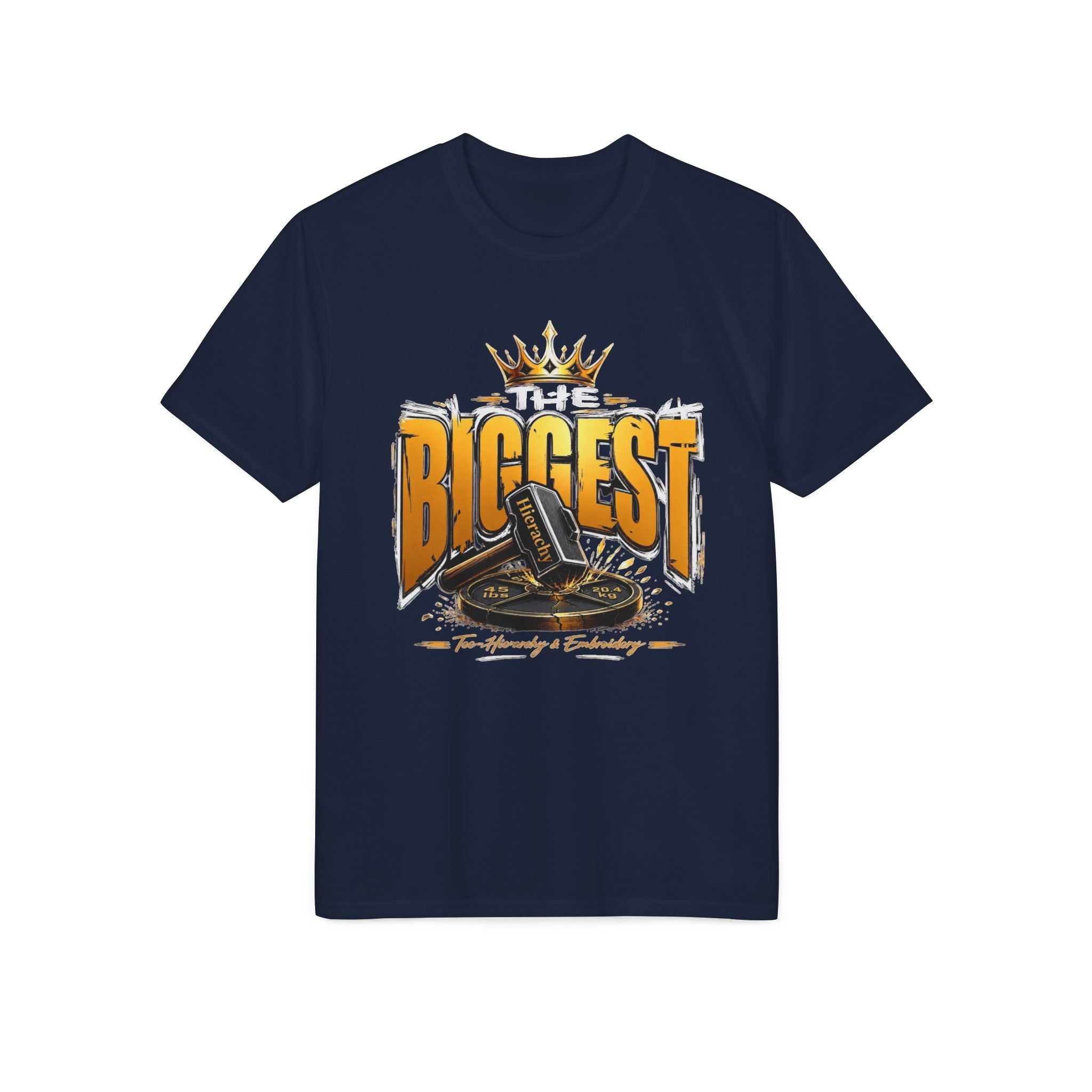 Biggest DJ Turntable Graphic T-Shirt — 'BIGGEST' Crowned Record Player Tee