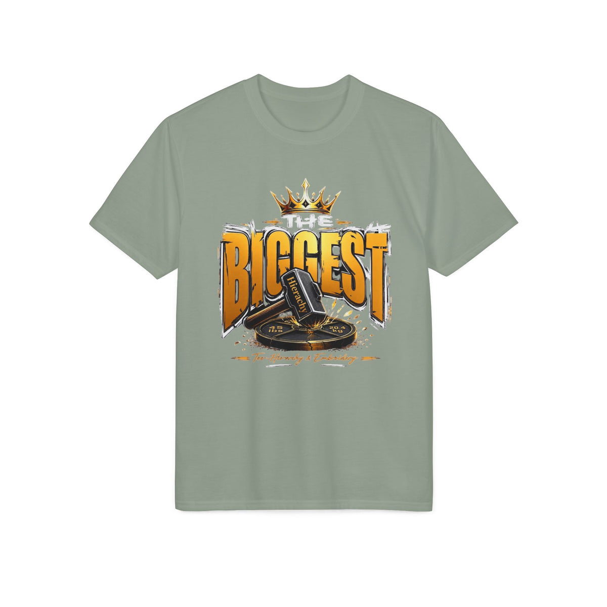 Biggest DJ Turntable Graphic T-Shirt — 'BIGGEST' Crowned Record Player Tee