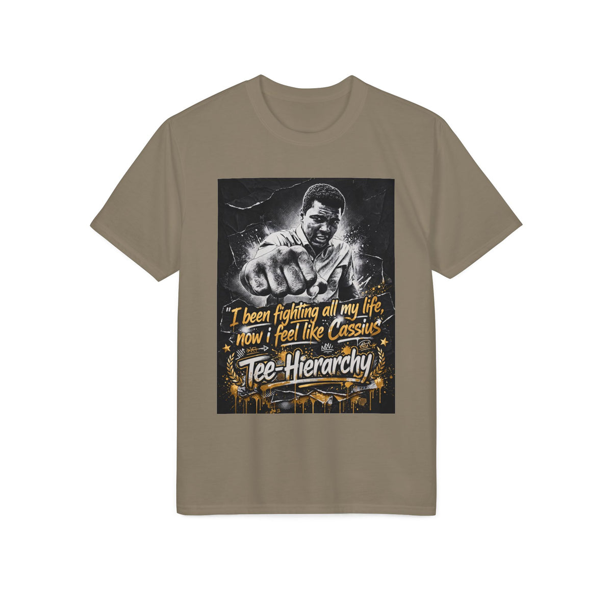 Muhammad Ali Tribute T-Shirt – "I Been Fighting All My Life, Now I Feel Like Cassius" Graphic Tee
