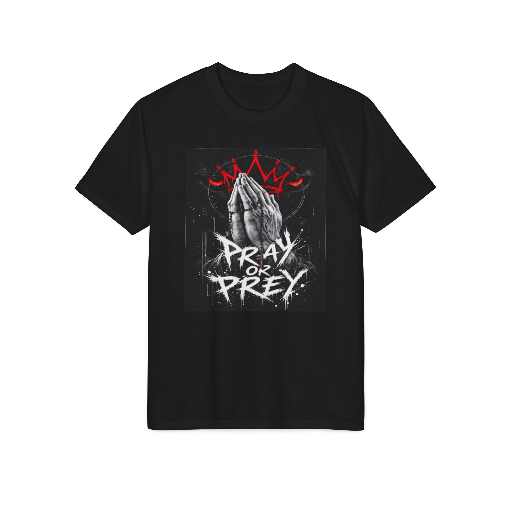 Pray or Prey Graphic T-Shirt — Praying Hands Streetwear Tee