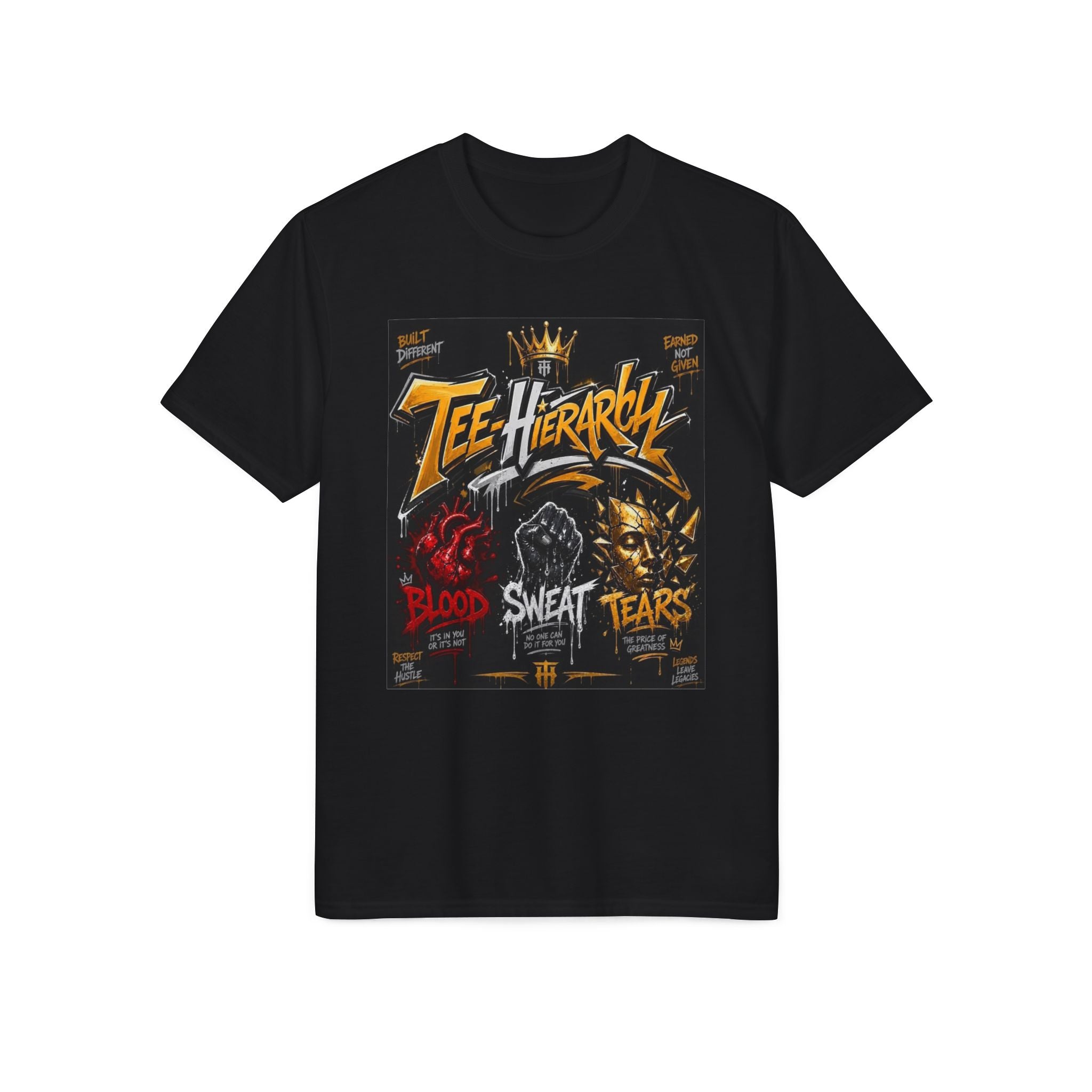 T-Shirt — Tee Hierarchy "Blood Sweat Tears" Graphic Athletic Tee