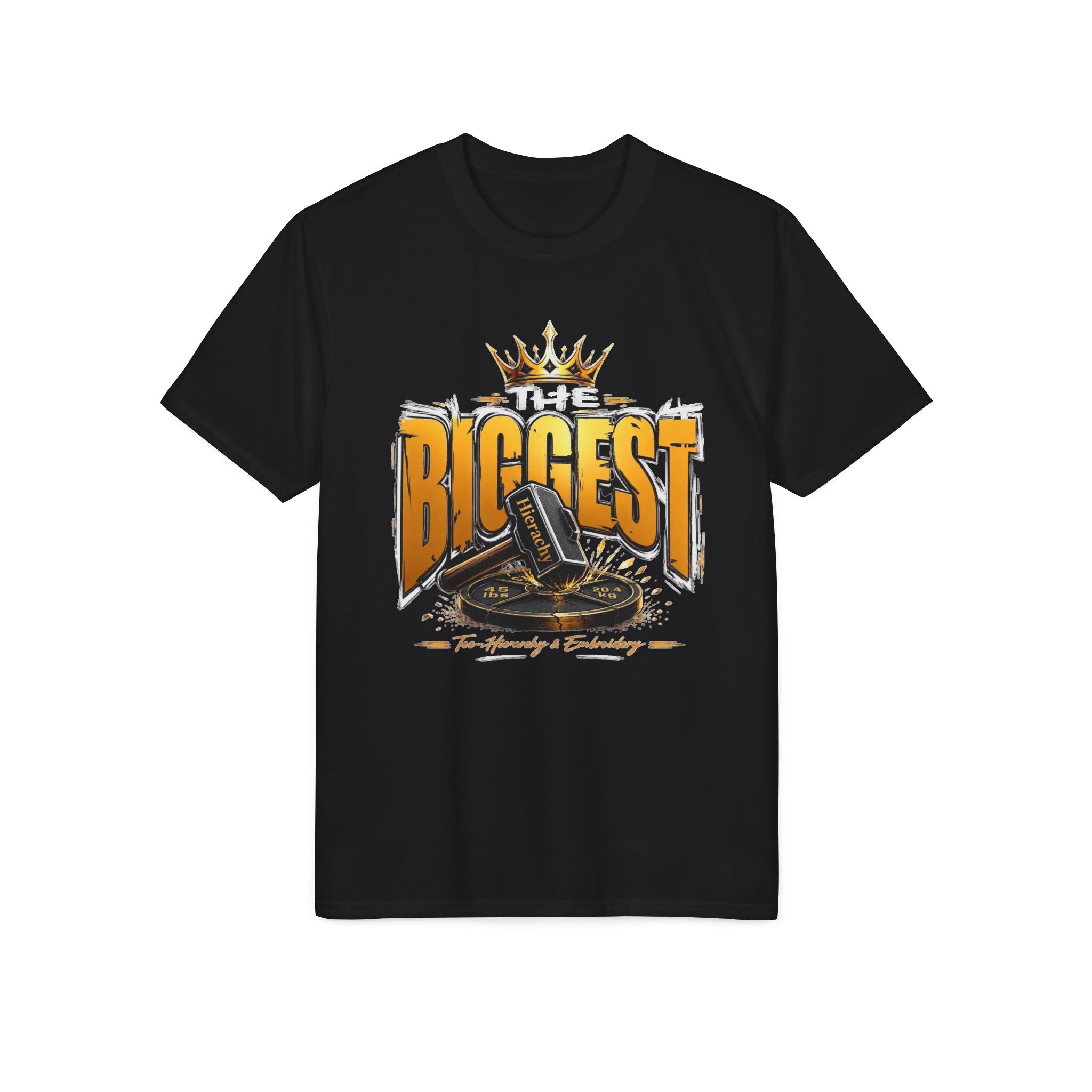 Biggest DJ Turntable Graphic T-Shirt — 'BIGGEST' Crowned Record Player Tee
