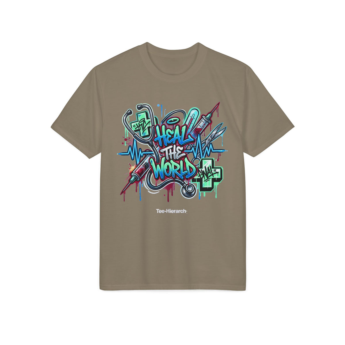 Heal The World Graffiti Performance T-Shirt
