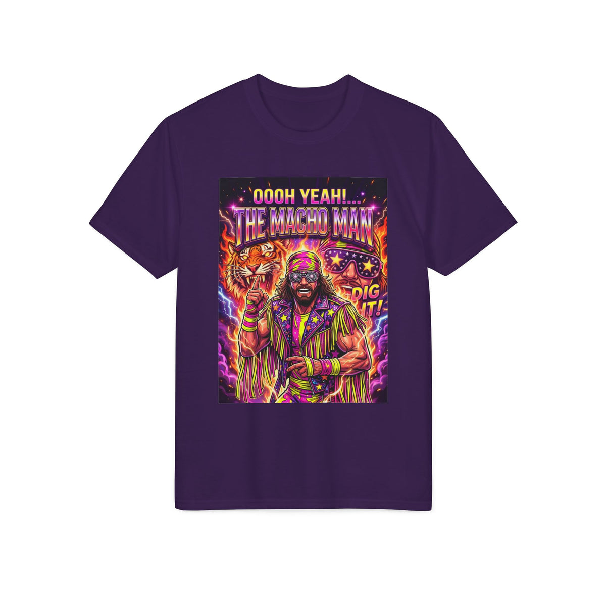 Macho Man Wrestling Tribute T-Shirt — "Ooooh Yeah! The Macho Man" Retro Wrestling Tee