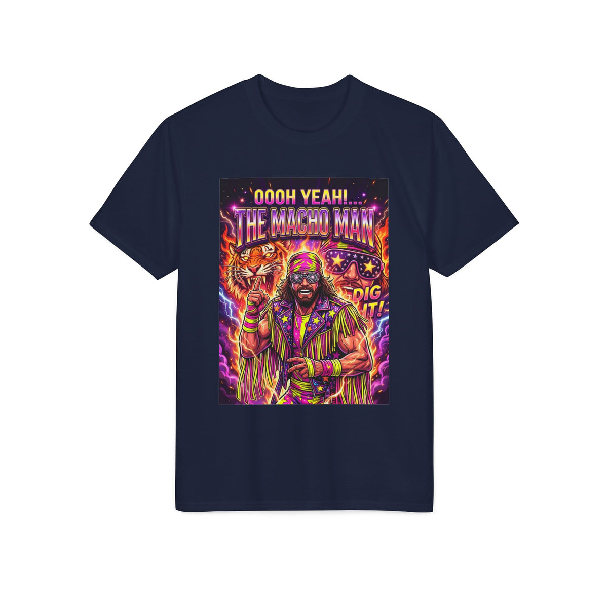Macho Man Wrestling Tribute T-Shirt — "Ooooh Yeah! The Macho Man" Retro Wrestling Tee