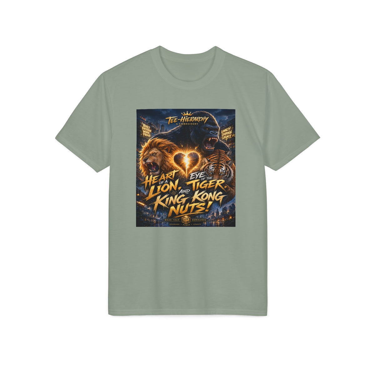 Lion Heart Vintage Band Tee - King, Tiger & Kong Graphic T-Shirt