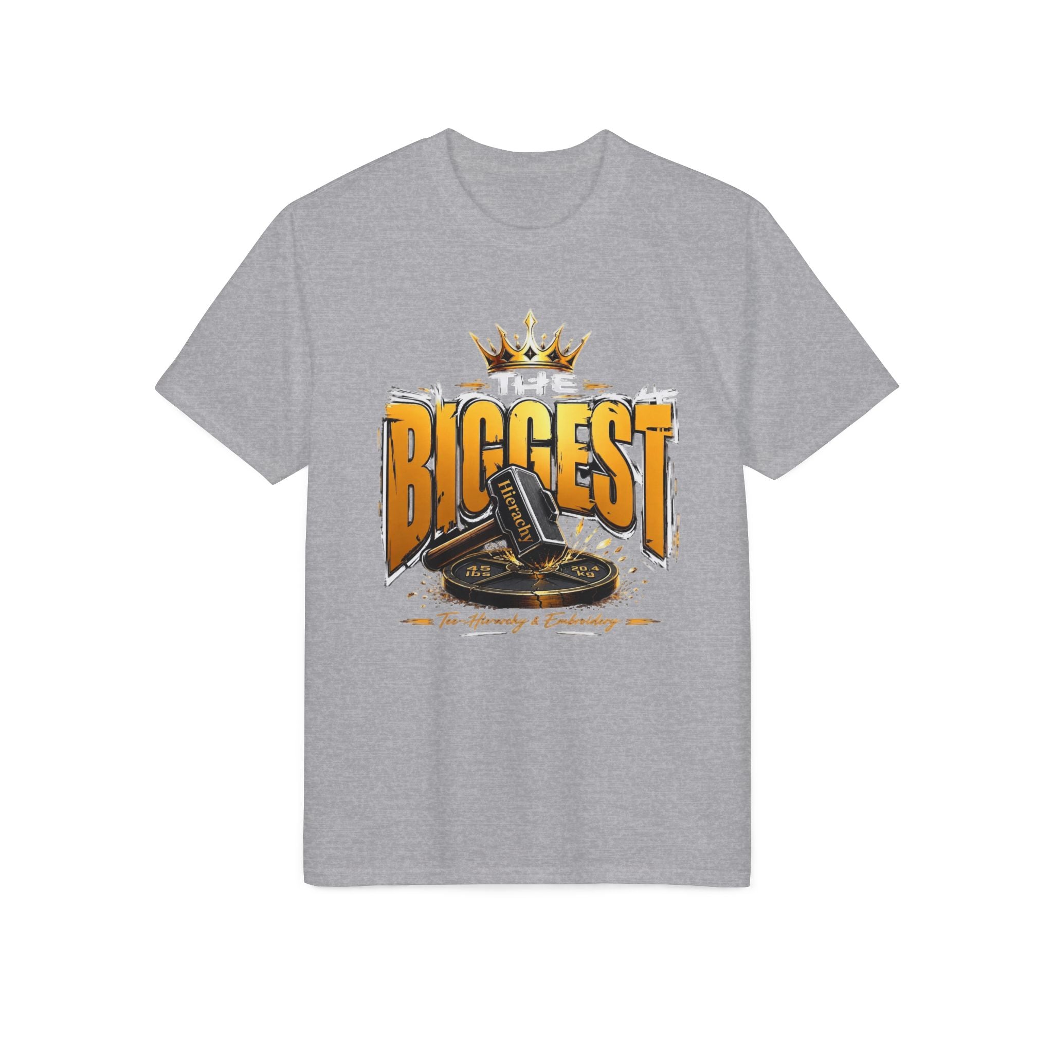 Biggest DJ Turntable Graphic T-Shirt — 'BIGGEST' Crowned Record Player Tee