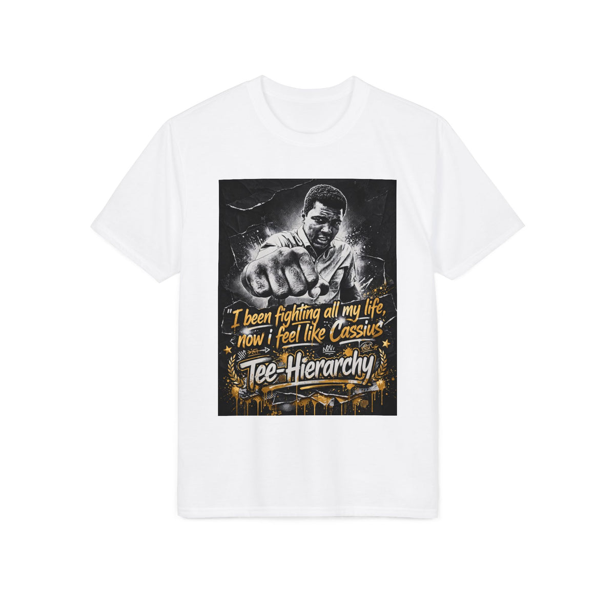 Muhammad Ali Tribute T-Shirt – "I Been Fighting All My Life, Now I Feel Like Cassius" Graphic Tee