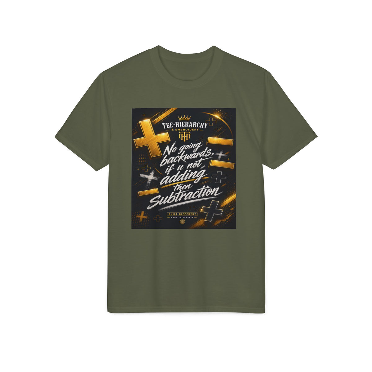 Math Teacher T-Shirt — “No Backwards, If You’re Not Adding It’s Subtraction” Inspirational Classroom Tee