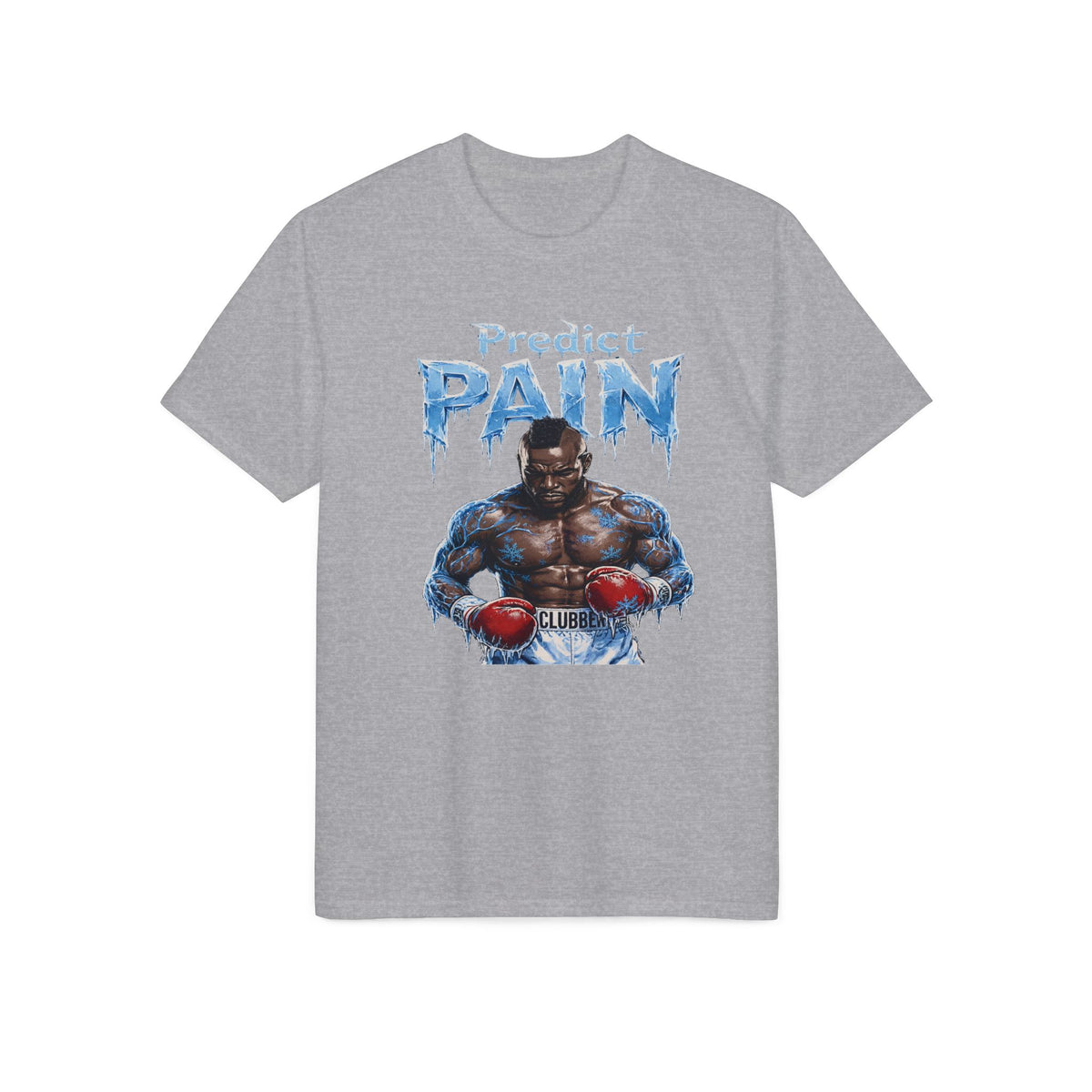 Predict Pain Boxing T-Shirt — Ice-Text Muscle Fighter Gym Tee