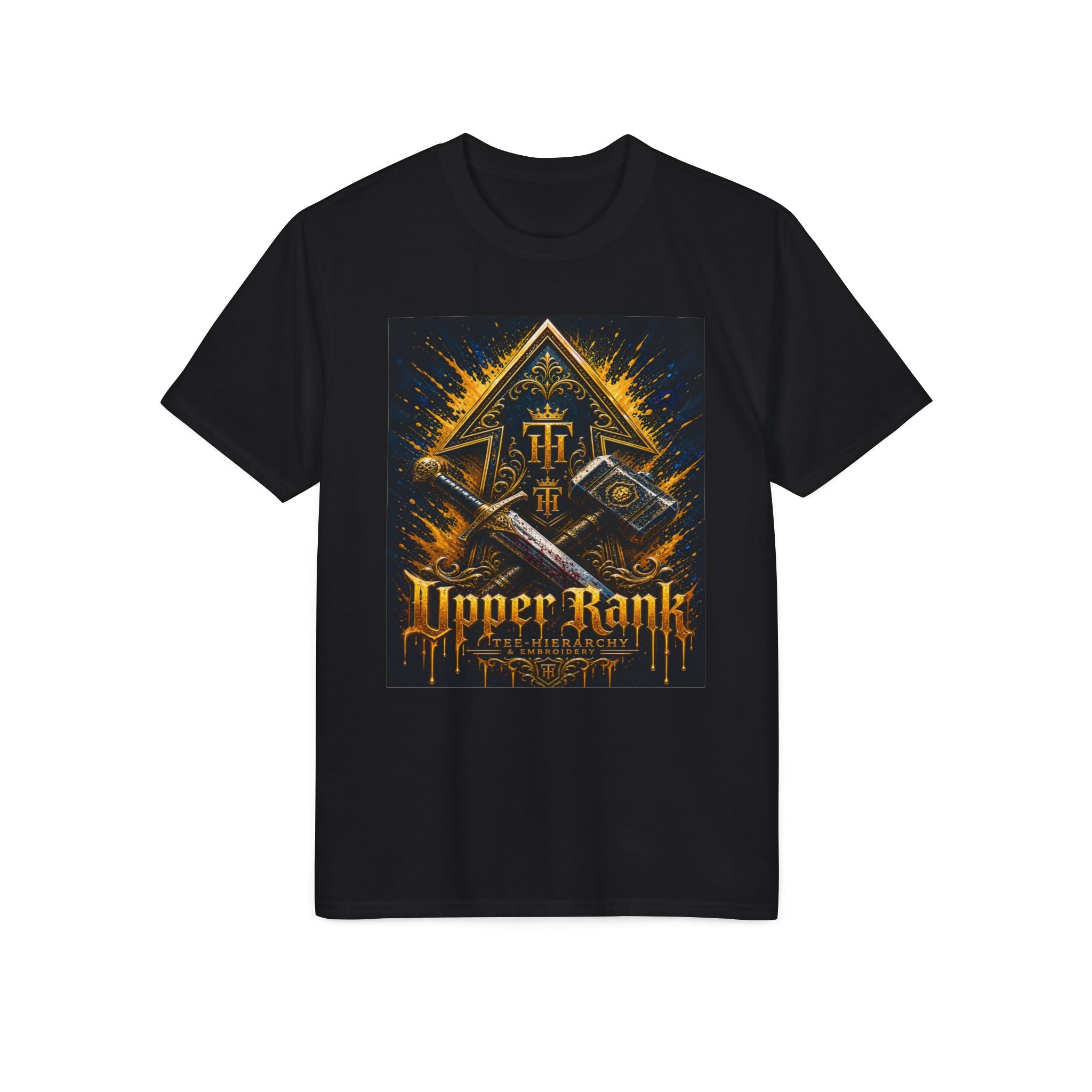 Upper Rank Emblem T-Shirt — Gold Crest Gaming Tee