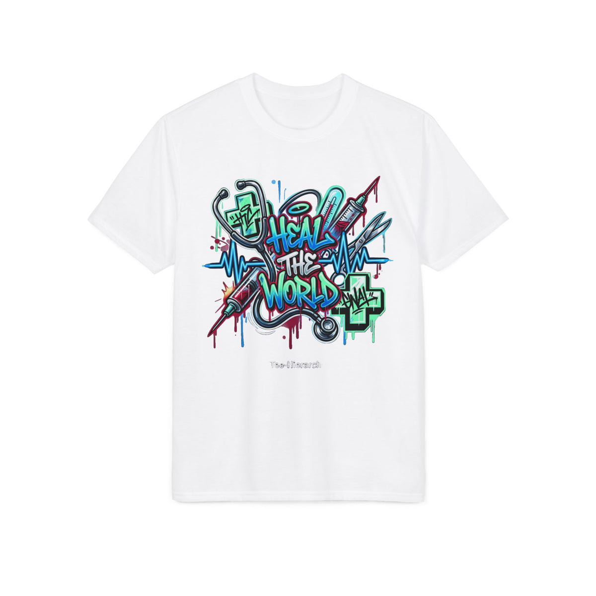 Heal The World Graffiti Performance T-Shirt