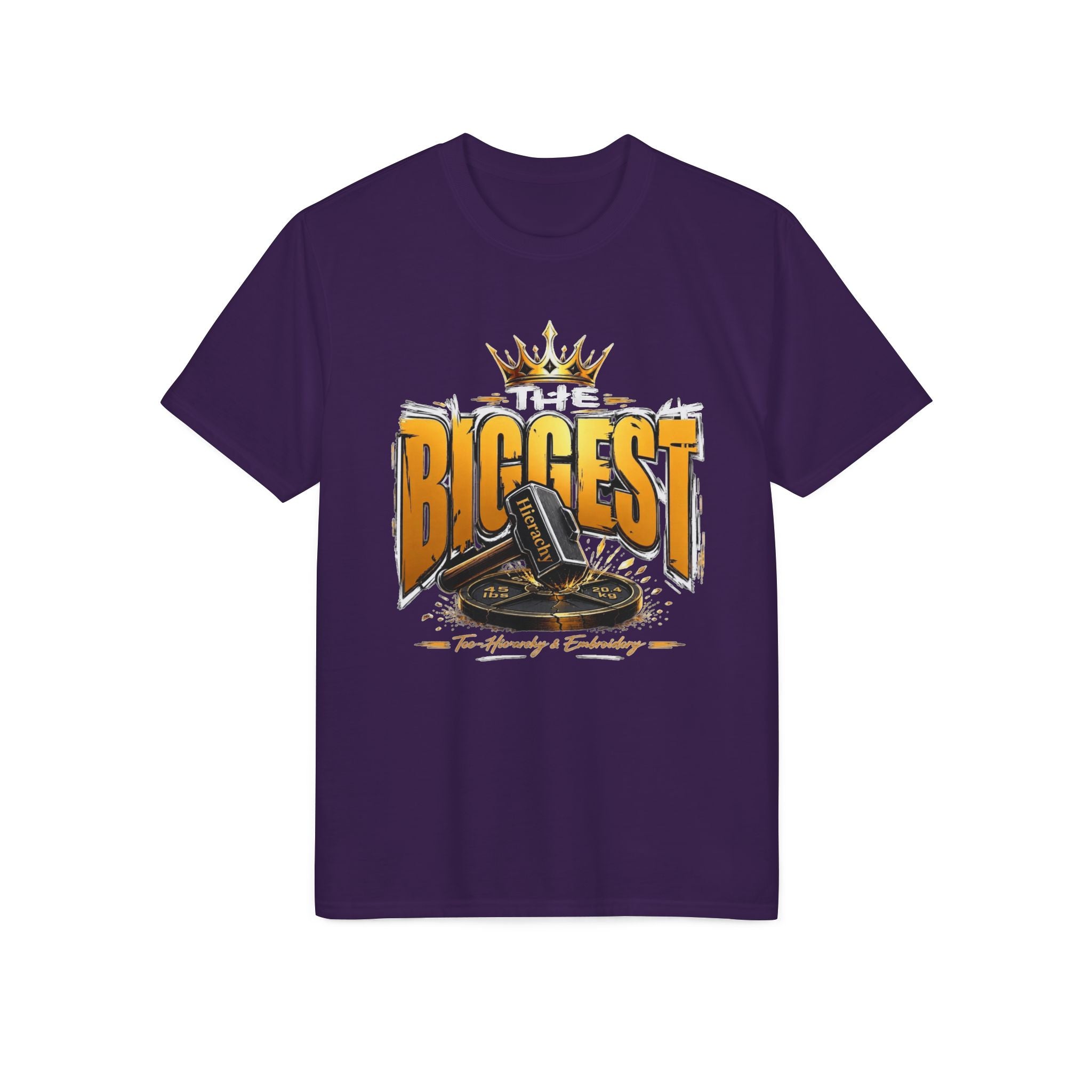 Biggest DJ Turntable Graphic T-Shirt — 'BIGGEST' Crowned Record Player Tee