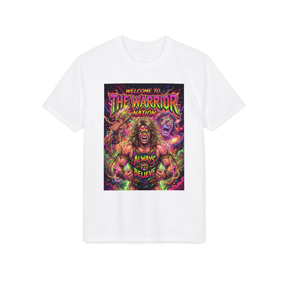 Warrior wrestling Graphic T‑Shirt — "Always Believe" Retro Muscle Tee