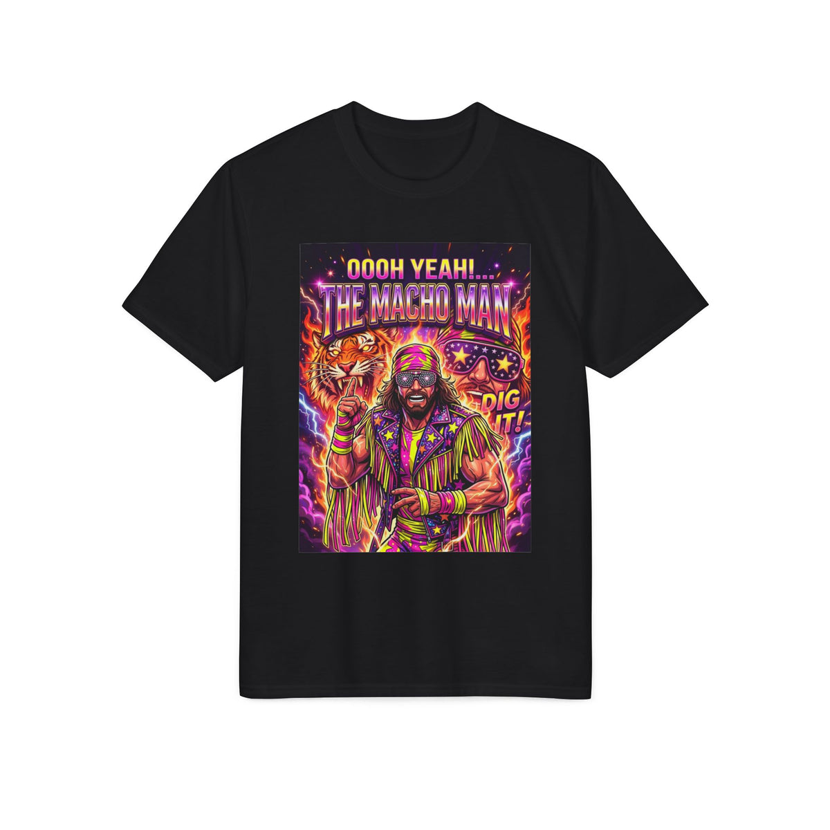 Macho Man Wrestling Tribute T-Shirt — "Ooooh Yeah! The Macho Man" Retro Wrestling Tee