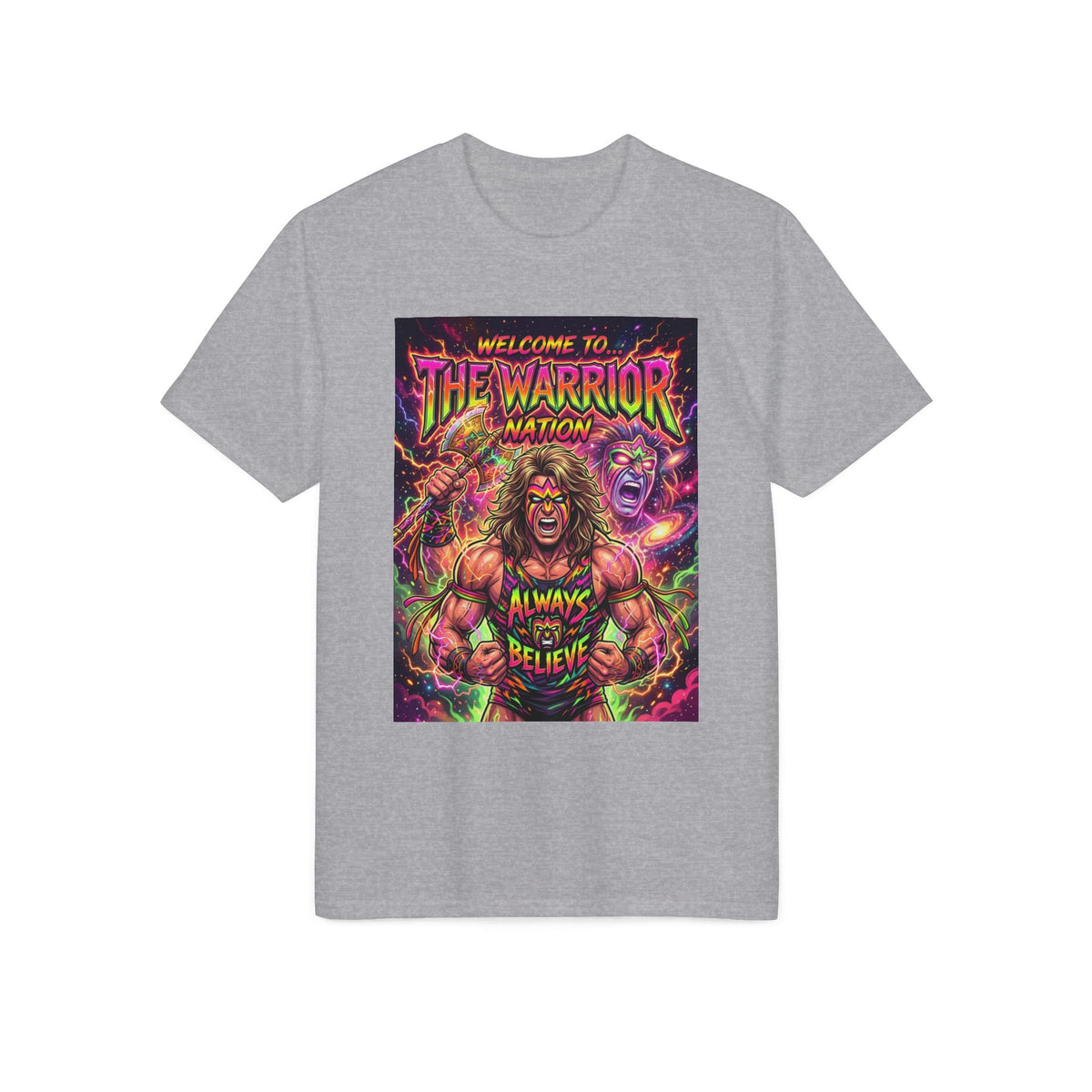Warrior wrestling Graphic T‑Shirt — "Always Believe" Retro Muscle Tee