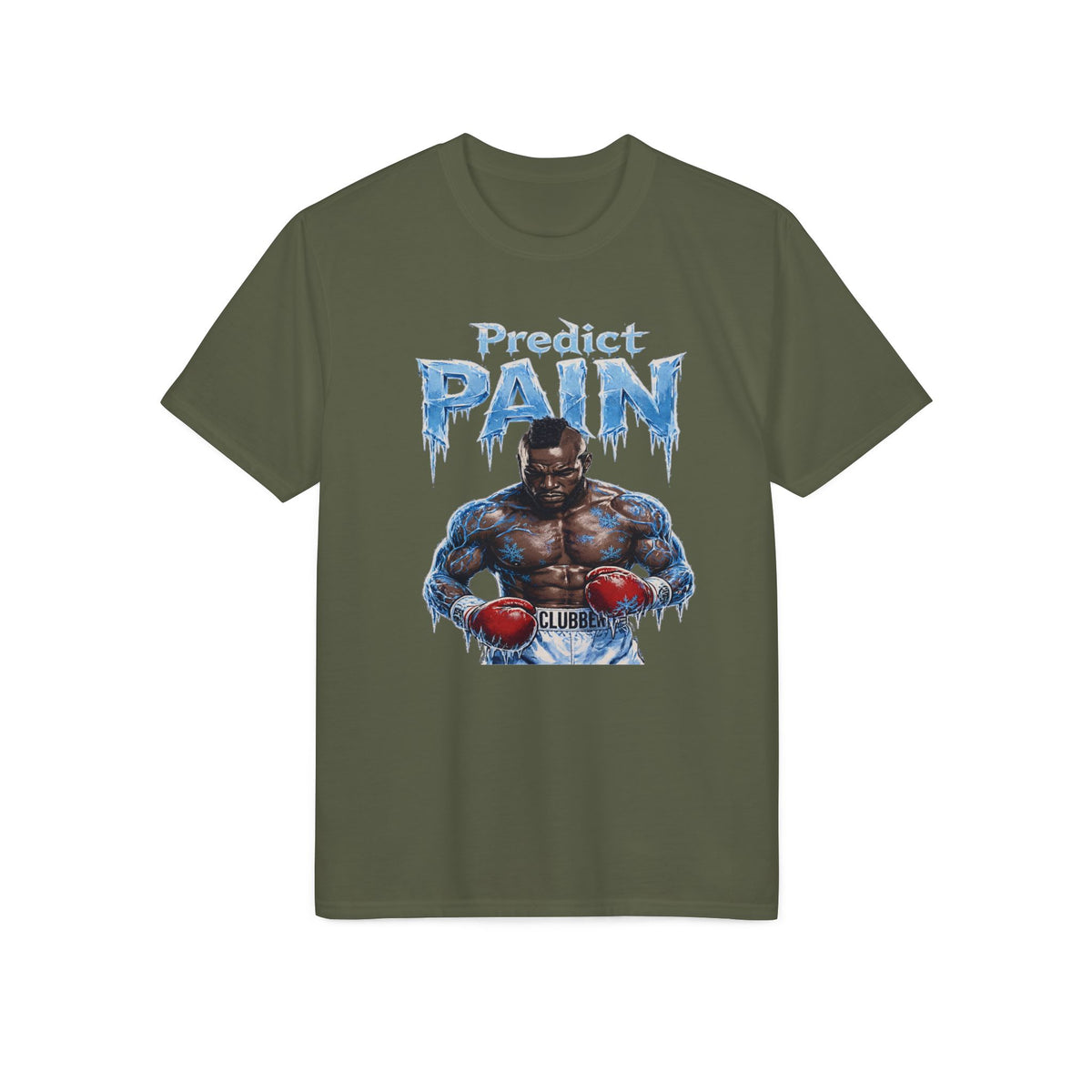Predict Pain Boxing T-Shirt — Ice-Text Muscle Fighter Gym Tee