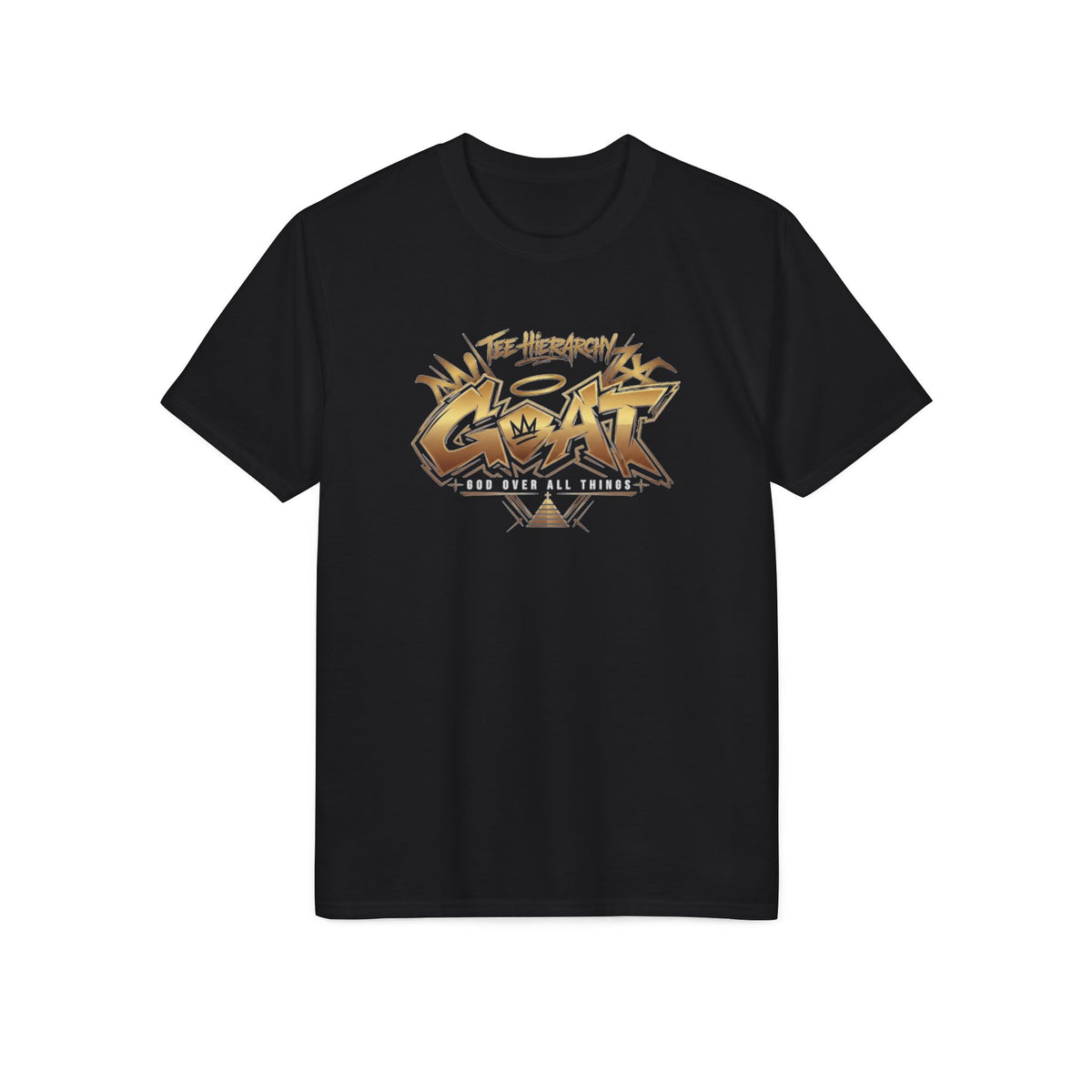 Golden Graffiti Guitar T-Shirt — Rock Music Street Art Tee