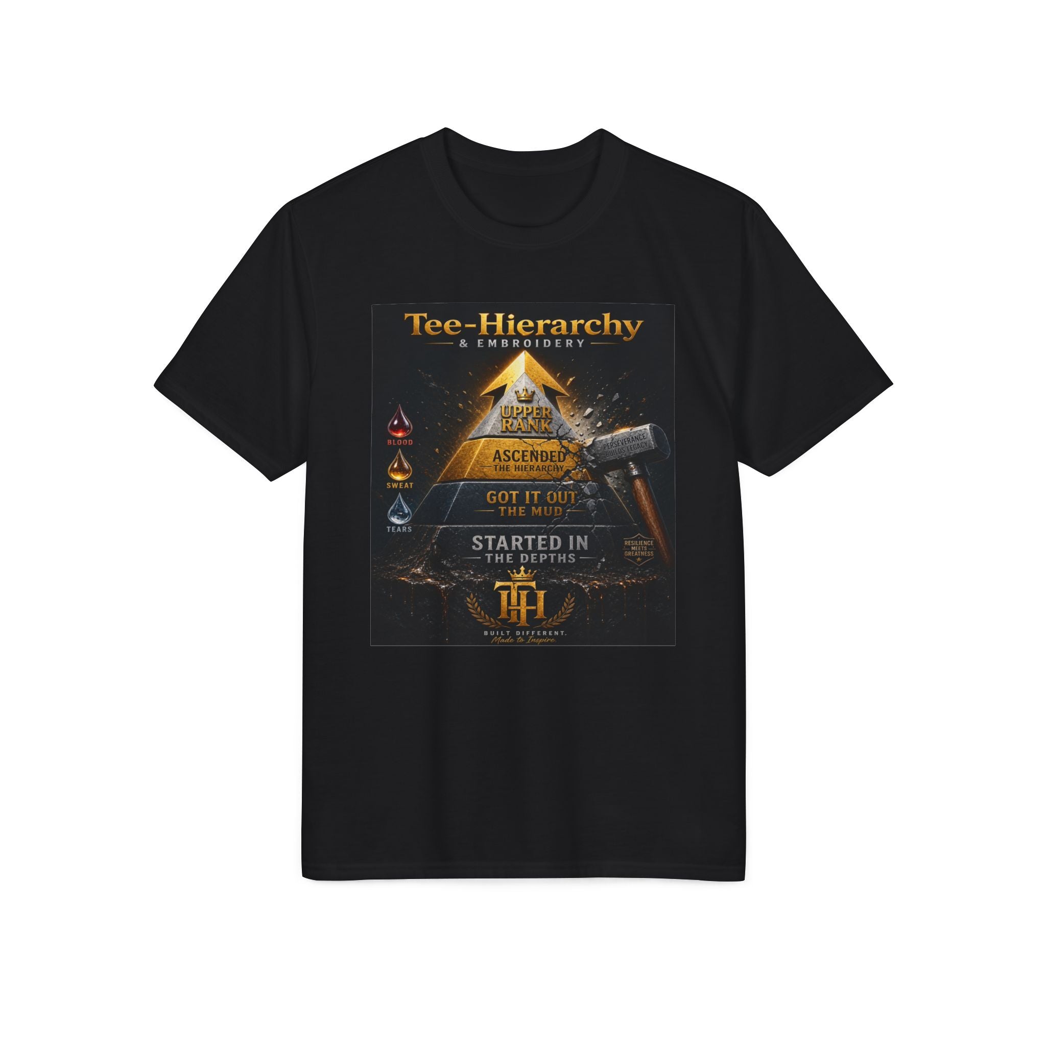 T-Shirt — Tee-Hierarchy Gamer Rank Chart Graphic Tee