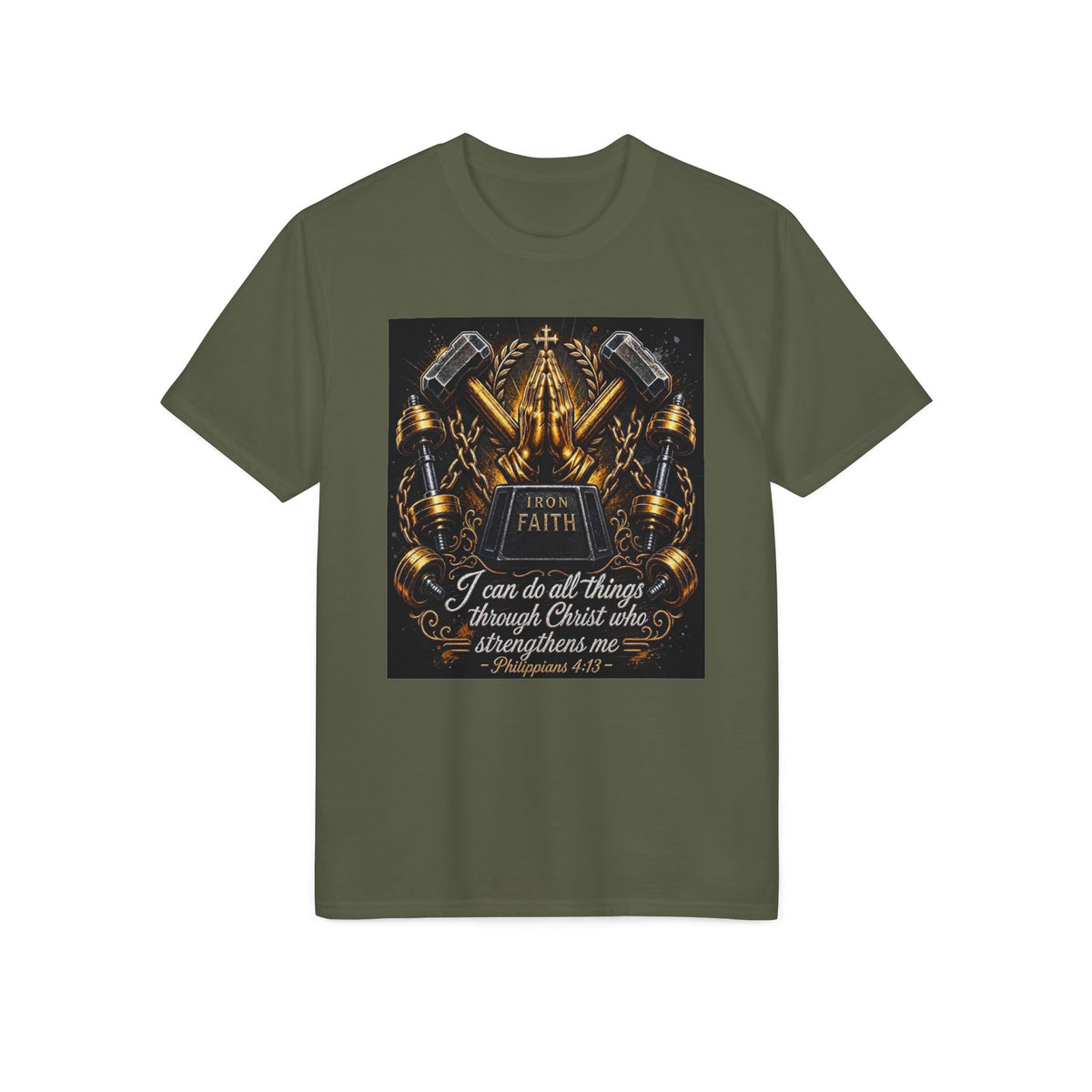 Christian Strength T-Shirt — “I Can Do All Things Through Christ” Faith Graphic Tee