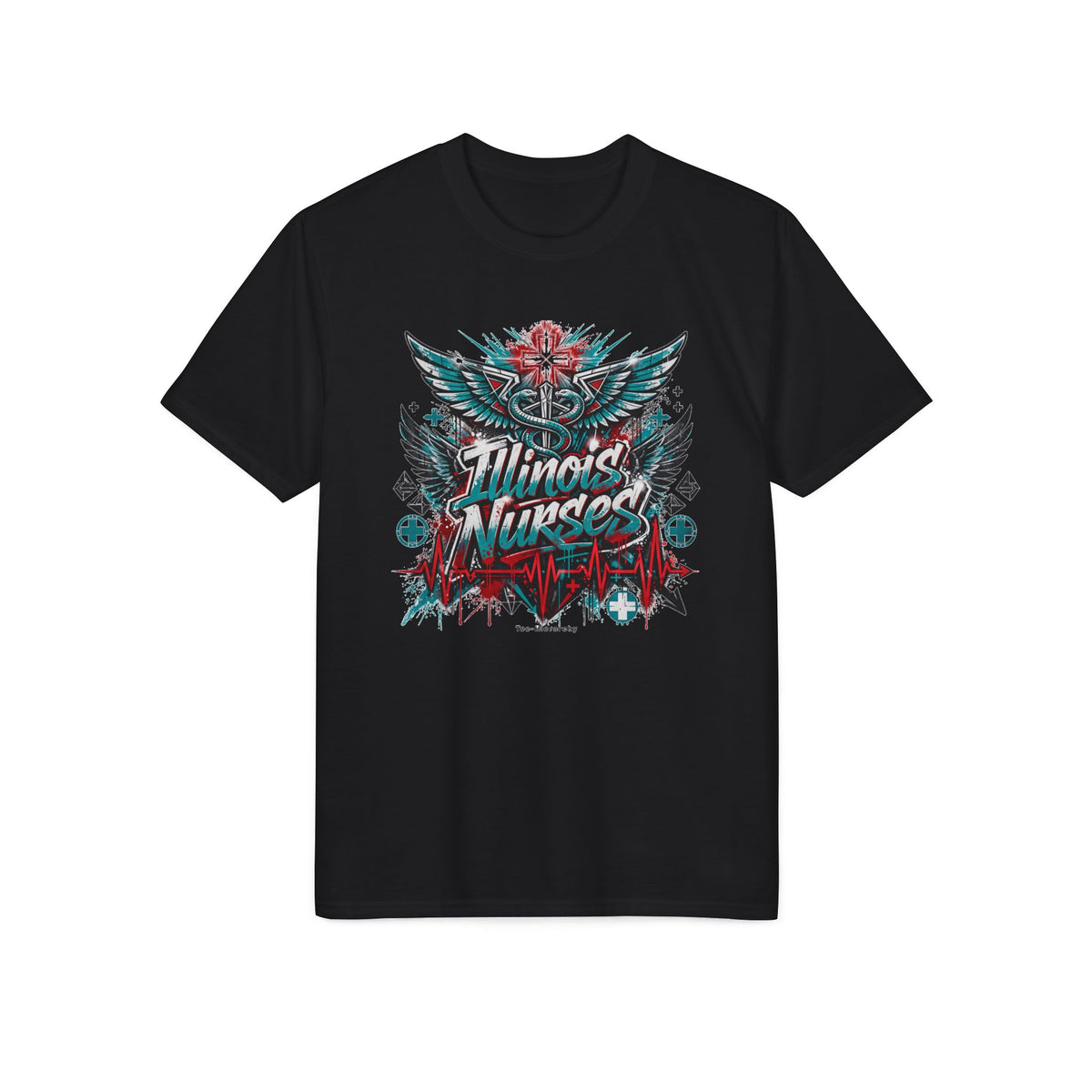 Illinois Nurses Graphic T-Shirt — Caduceus Wings Medical Pride Tee