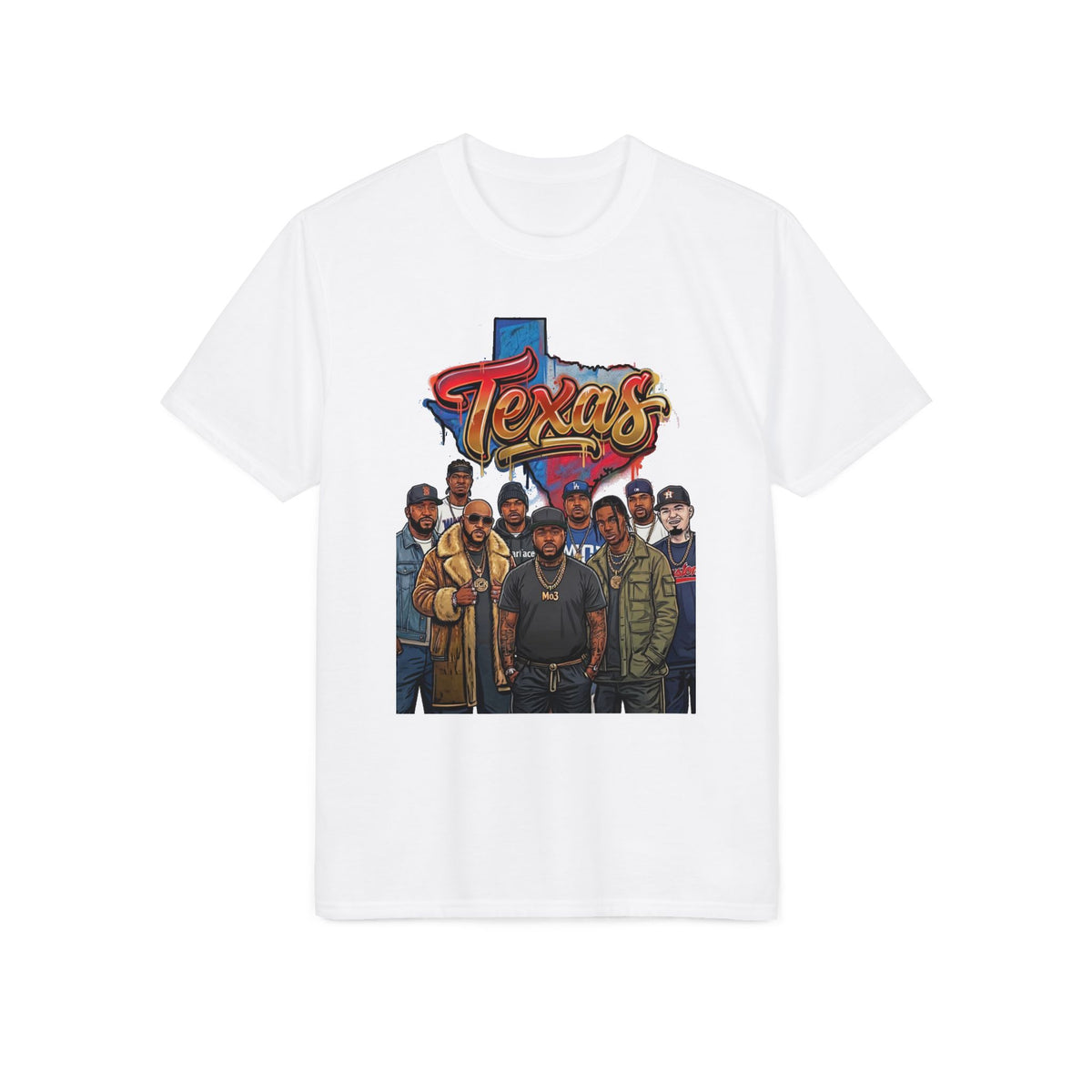 Texas Crew Illustration T-Shirt — Lone Star City Portrait Tee